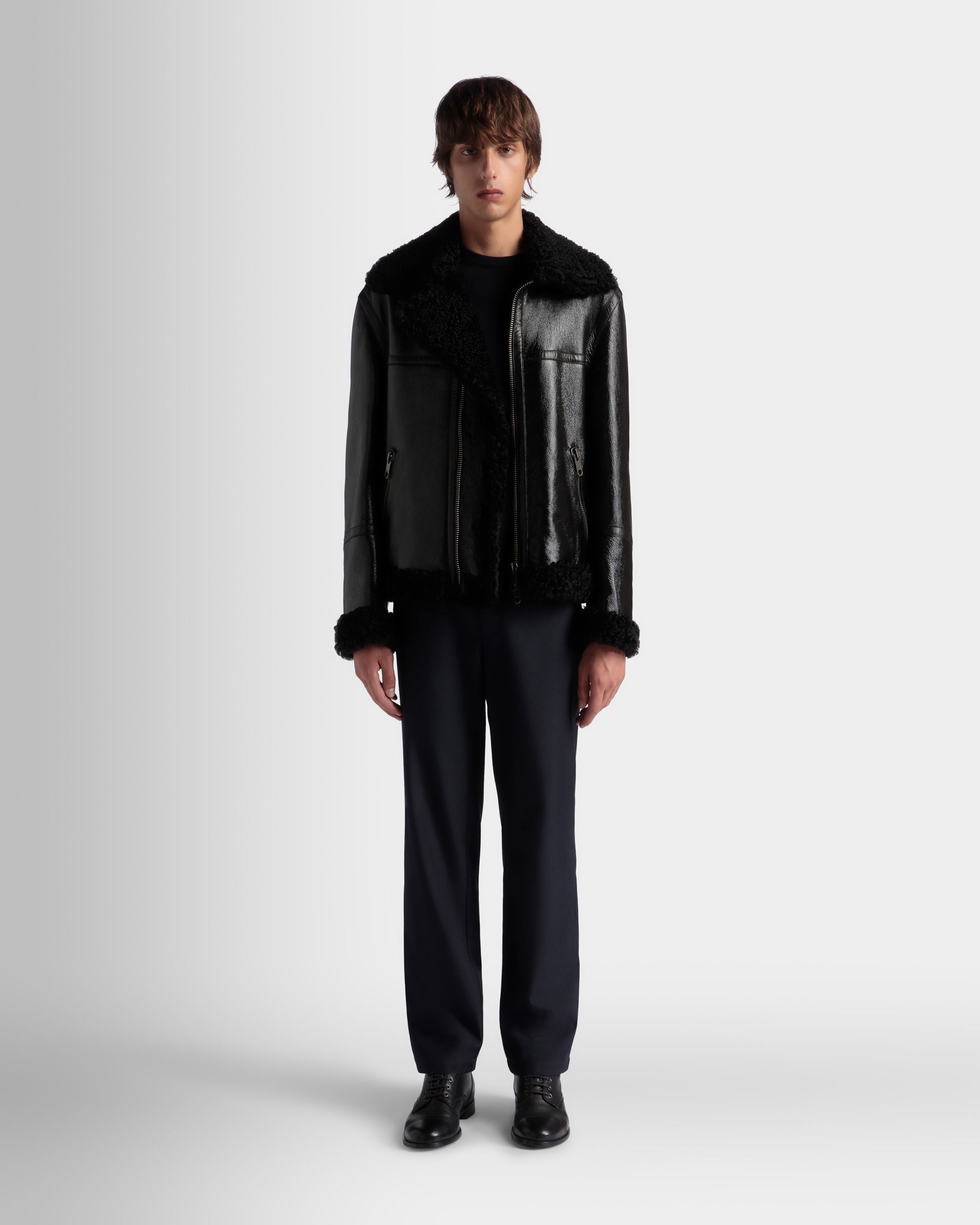 Adrien Brody Travel Collection Blouson In Black Leather - Men's - Bally - 02