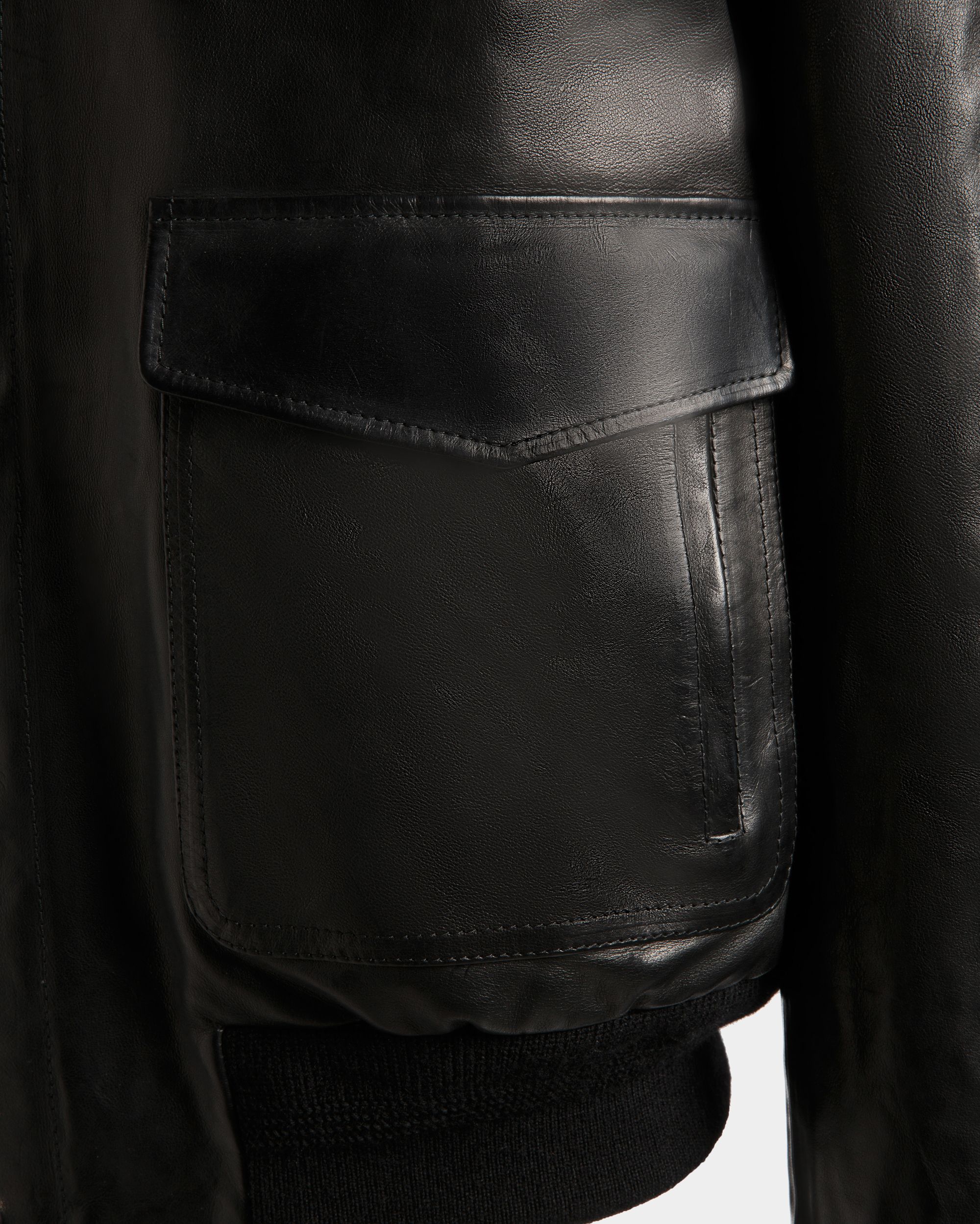 Aviator Jacket In Black Leather - Men's - Bally - 04