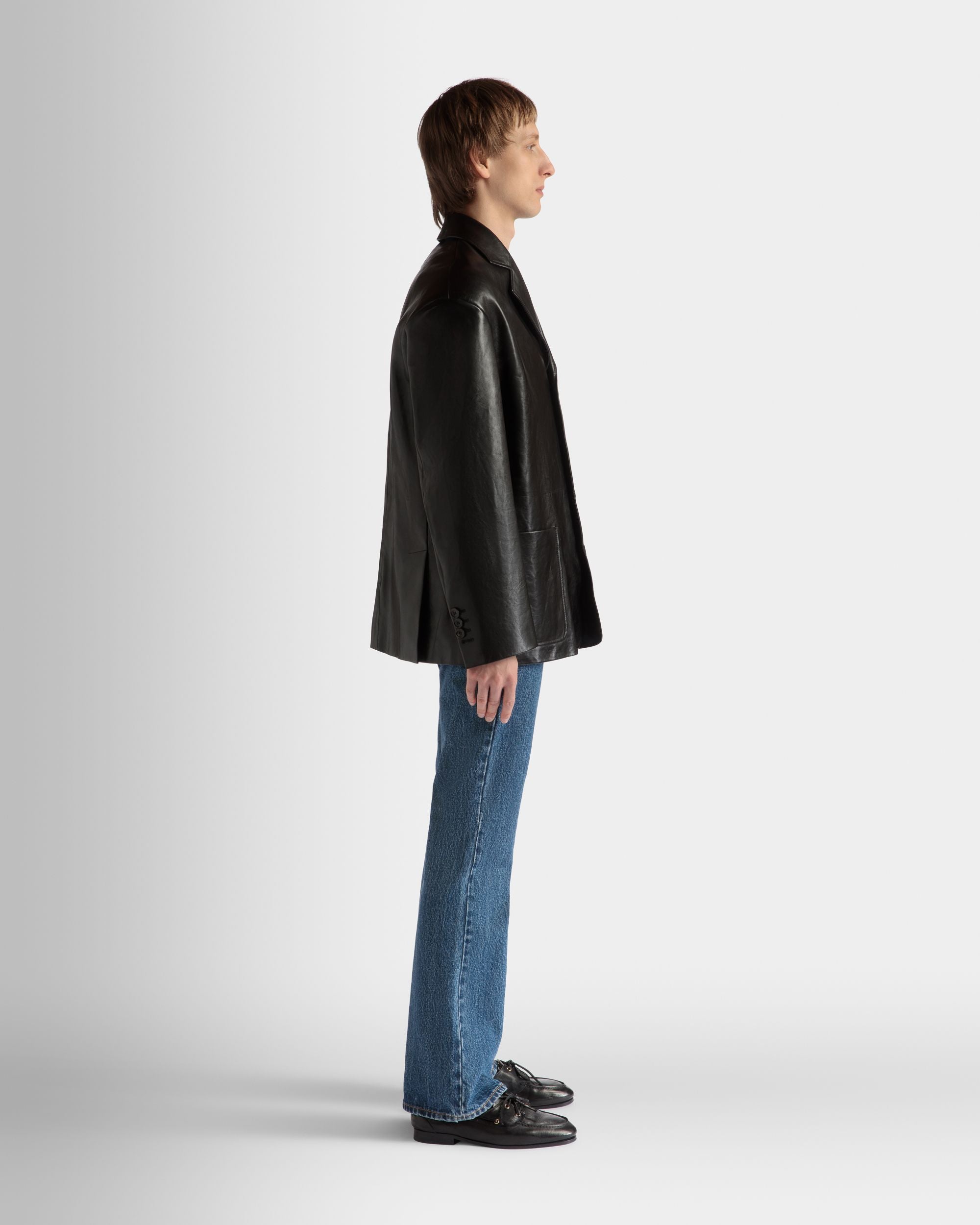 Jacket in Black Leather - Men's - Bally - 05