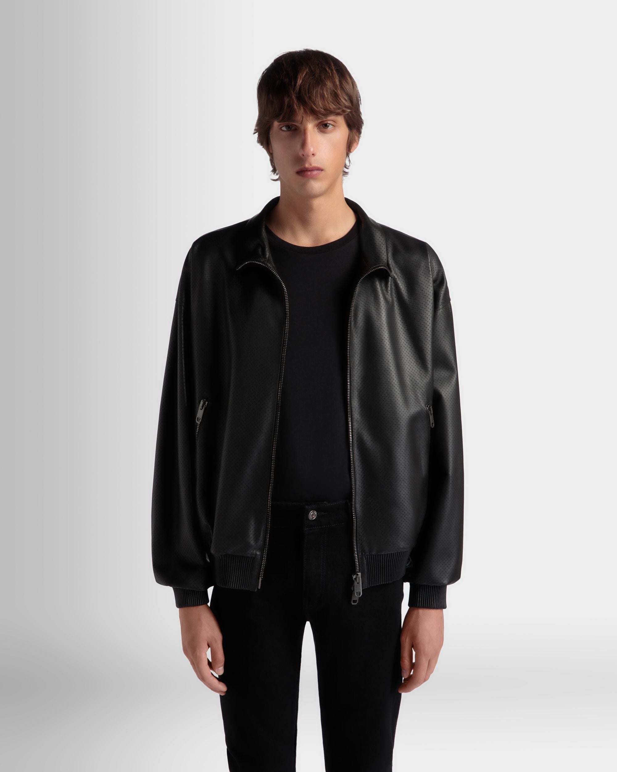 Adrien Brody Travel Collection Blouson In Black Leather - Men's - Bally - 03