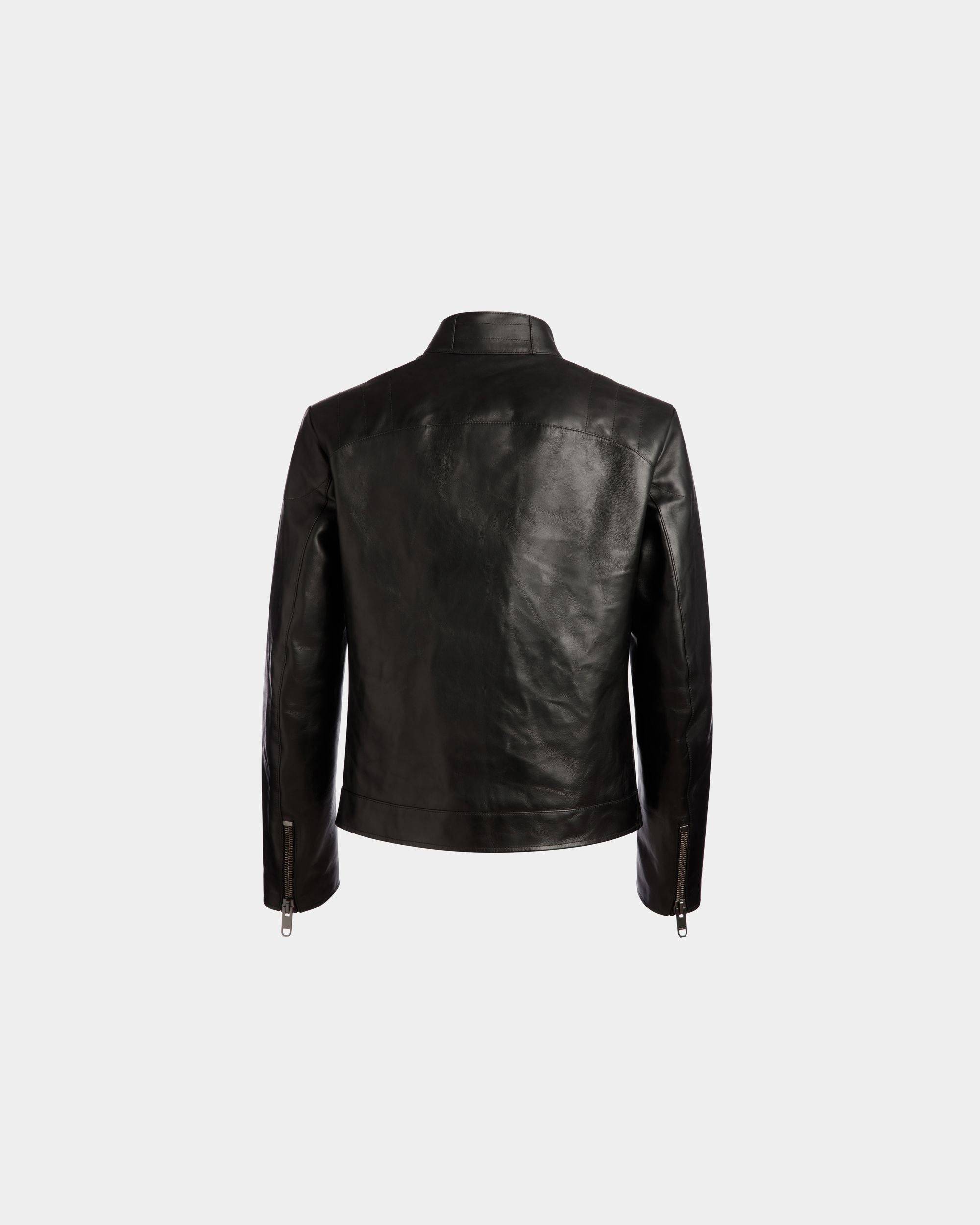 Adrien Brody Travel Collection Biker Jacket In Black Leather - Men's - Bally - 03