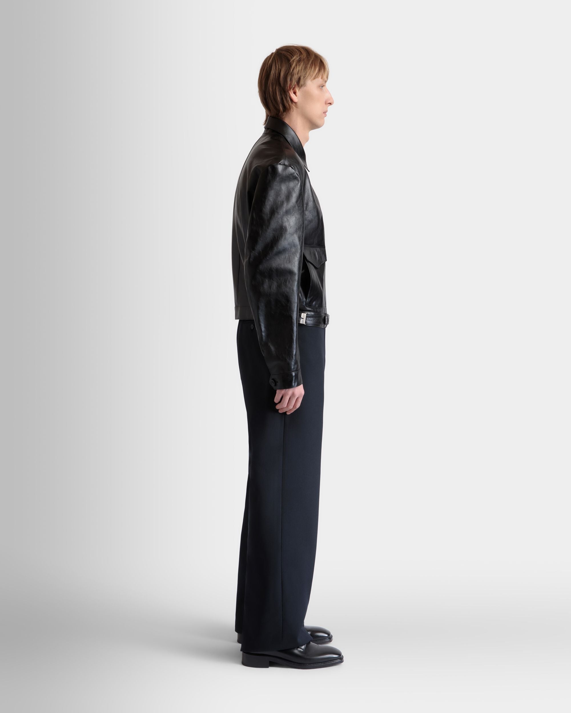 Chaqueta Camisera De Piel Negra - Hombre - Bally - 05