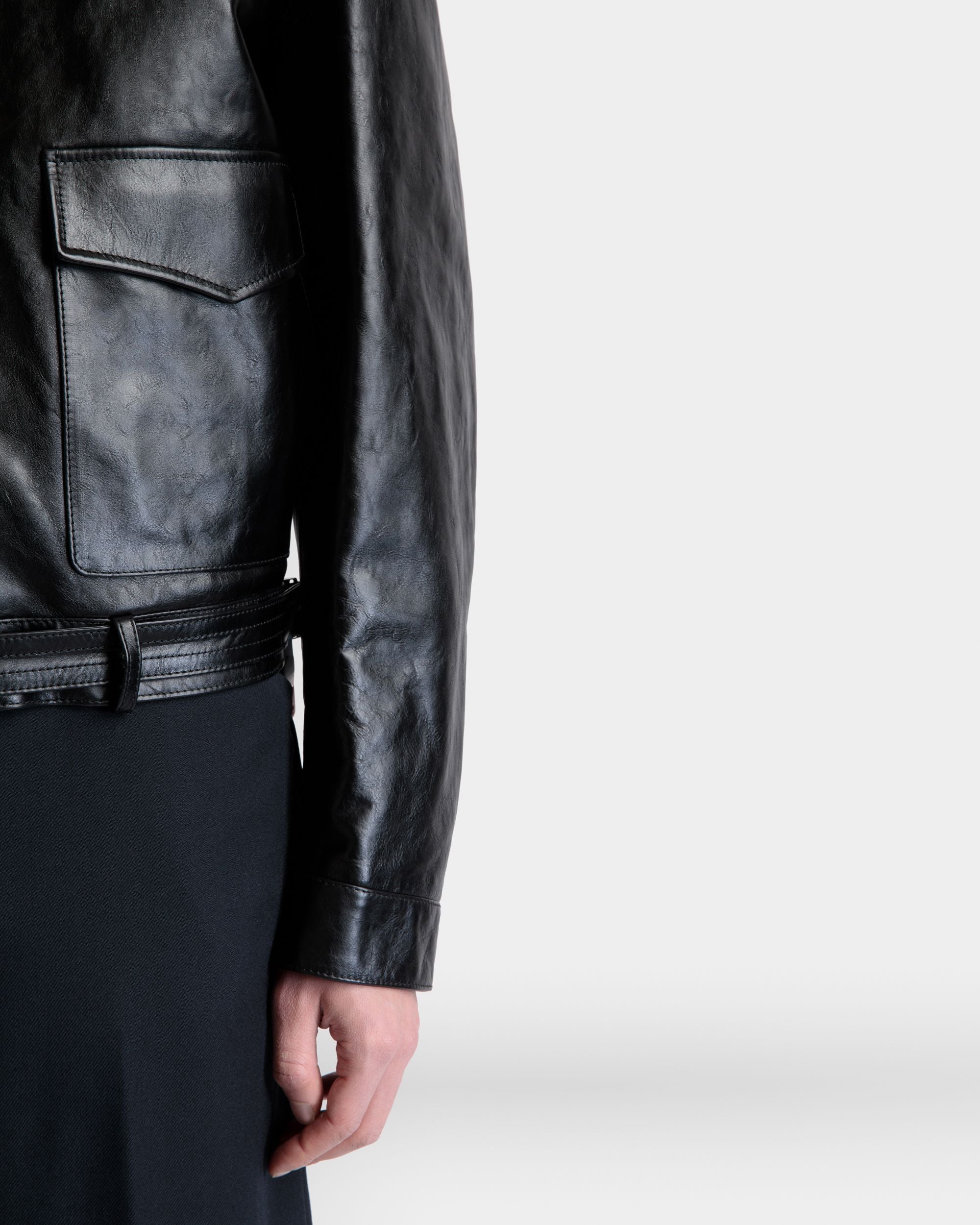 Chaqueta Camisera De Piel Negra - Hombre - Bally - 08