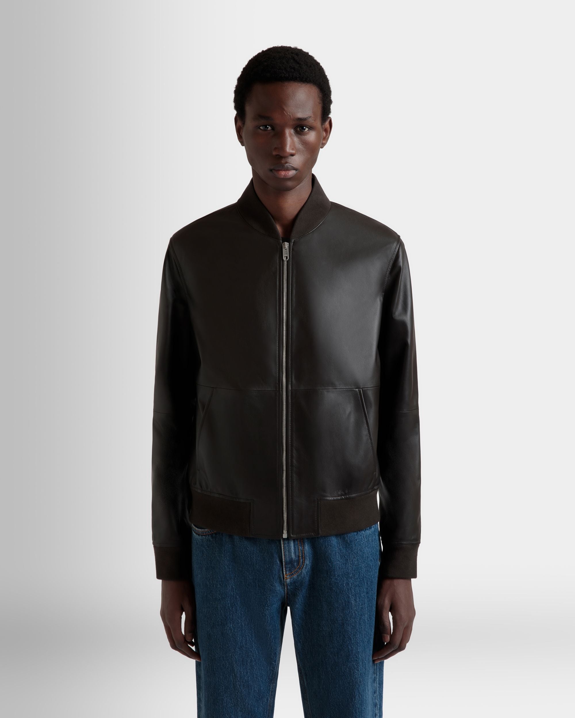 Bómber De Piel Ébano - Hombre - Bally - 08