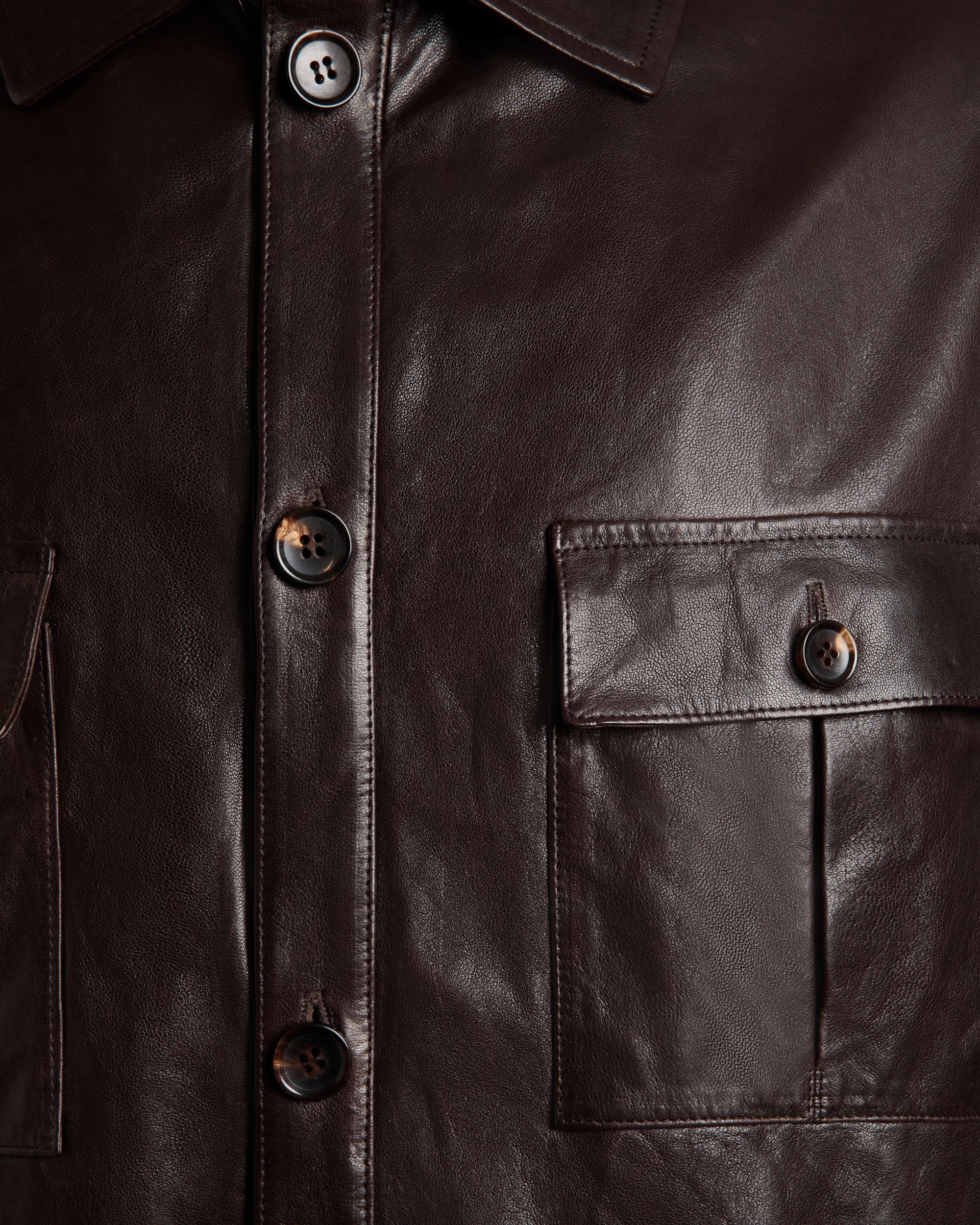 Saharan Jacket in Ebano Leather - Men's - Bally - 04