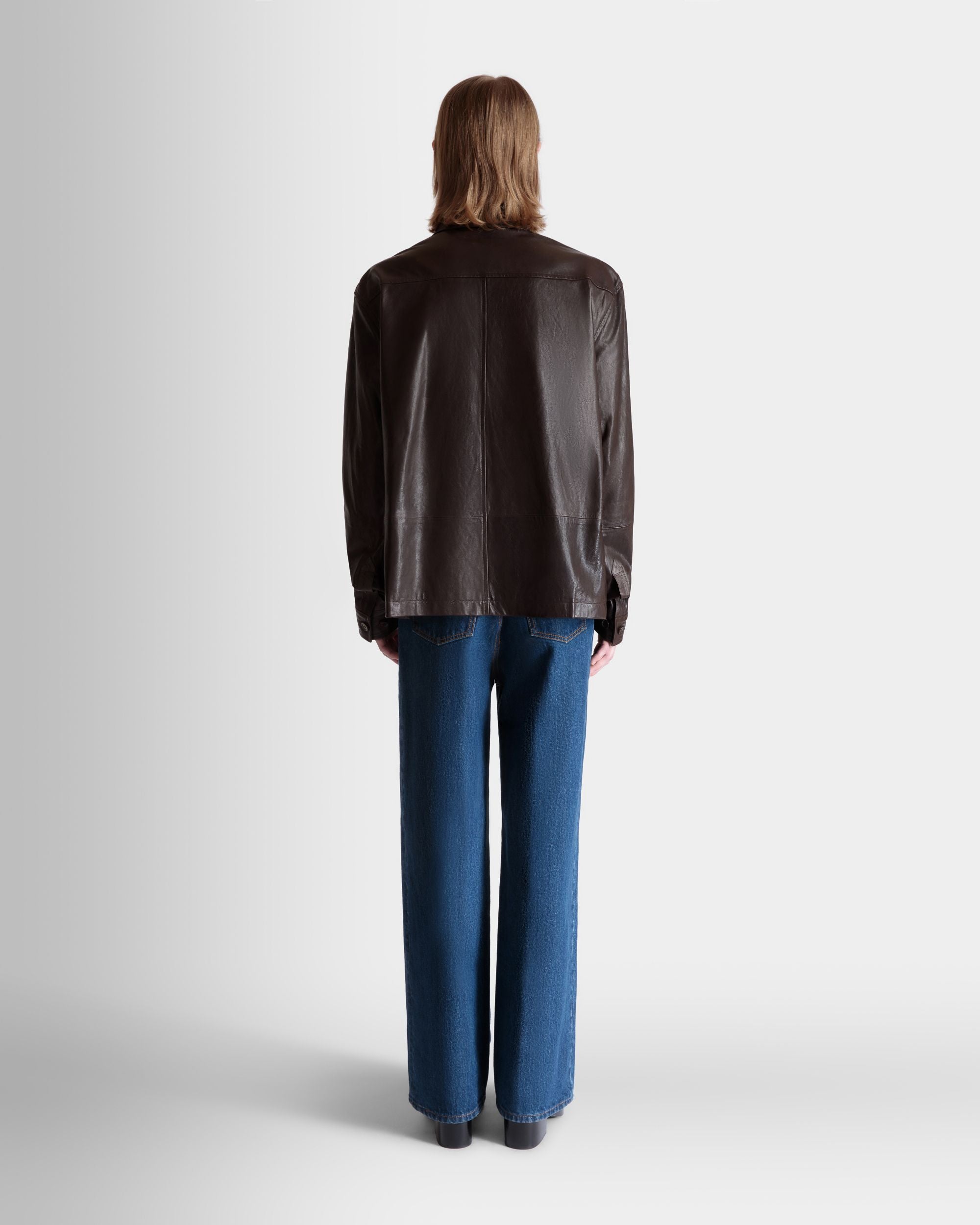 Saharan Jacket in Ebano Leather - Men's - Bally - 06