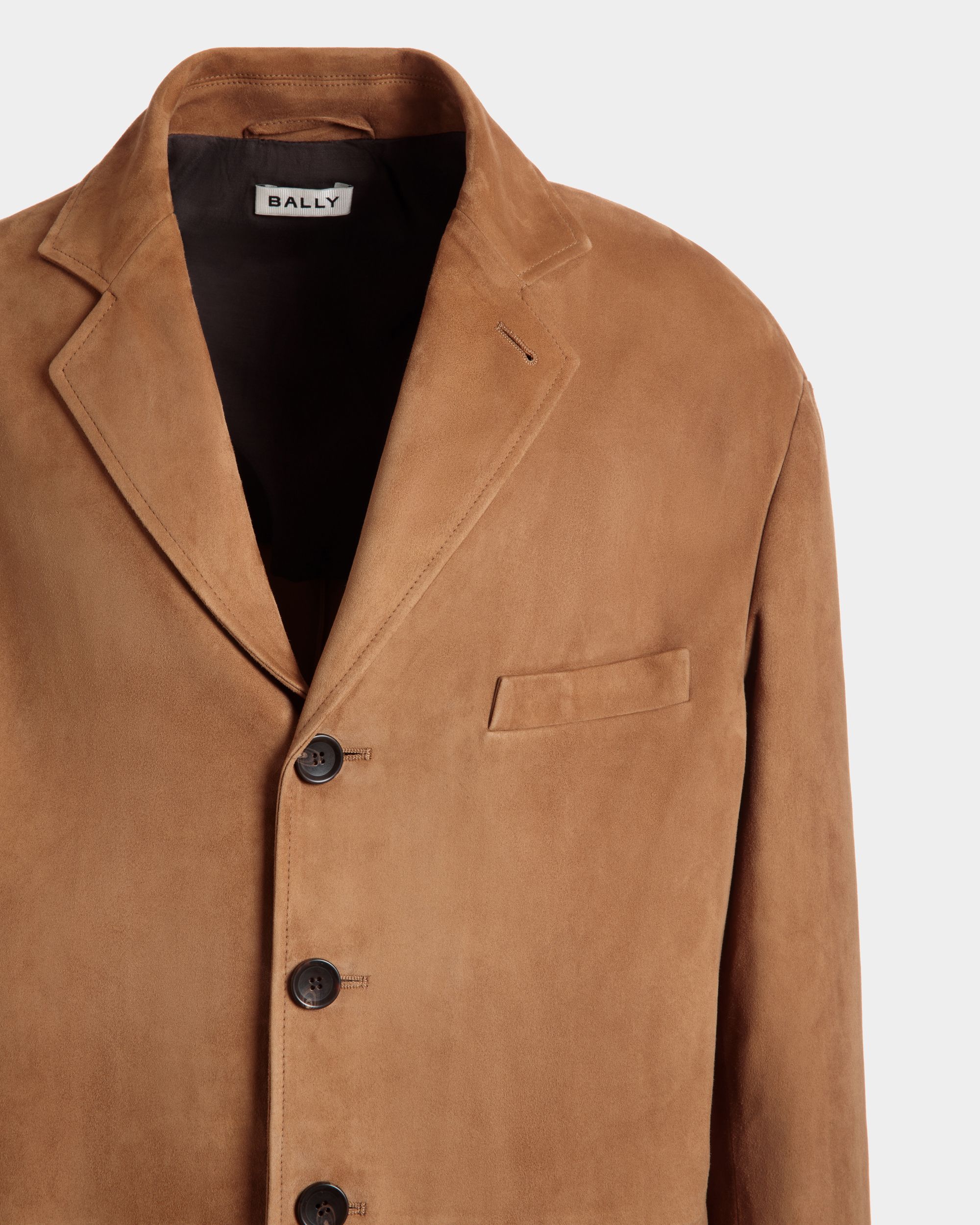 Blazer in Brown Suede - Men's - Bally - 02