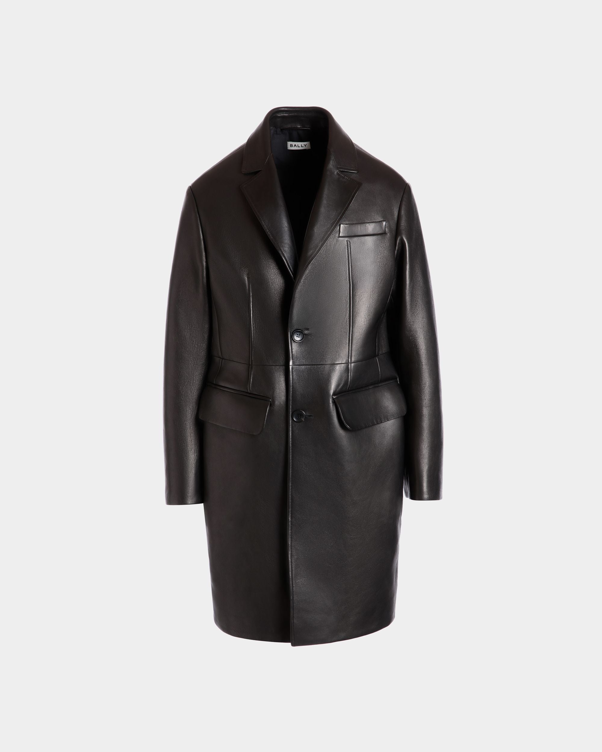 Coat in Black Leather - Men's - Bally - 01