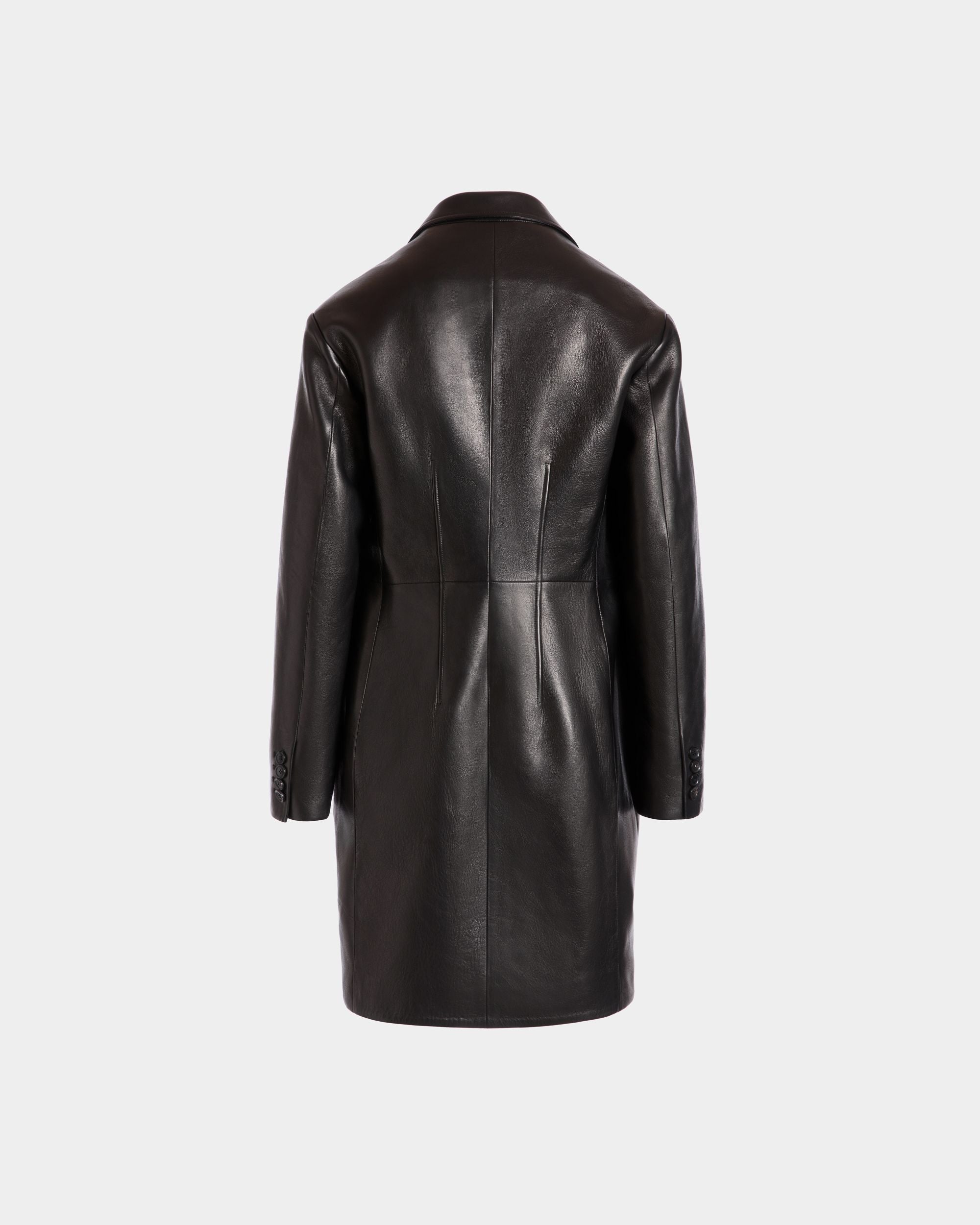 Coat in Black Leather - Men's - Bally - 03