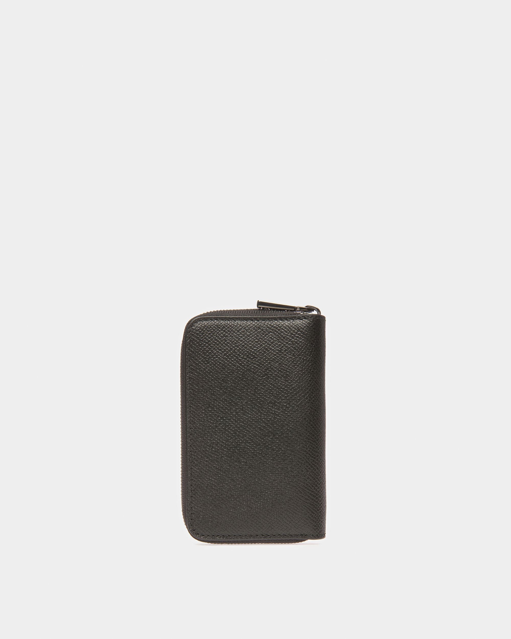 Bitt Leather Key Case In Black And Blue Neon - Men's - Bally - 02
