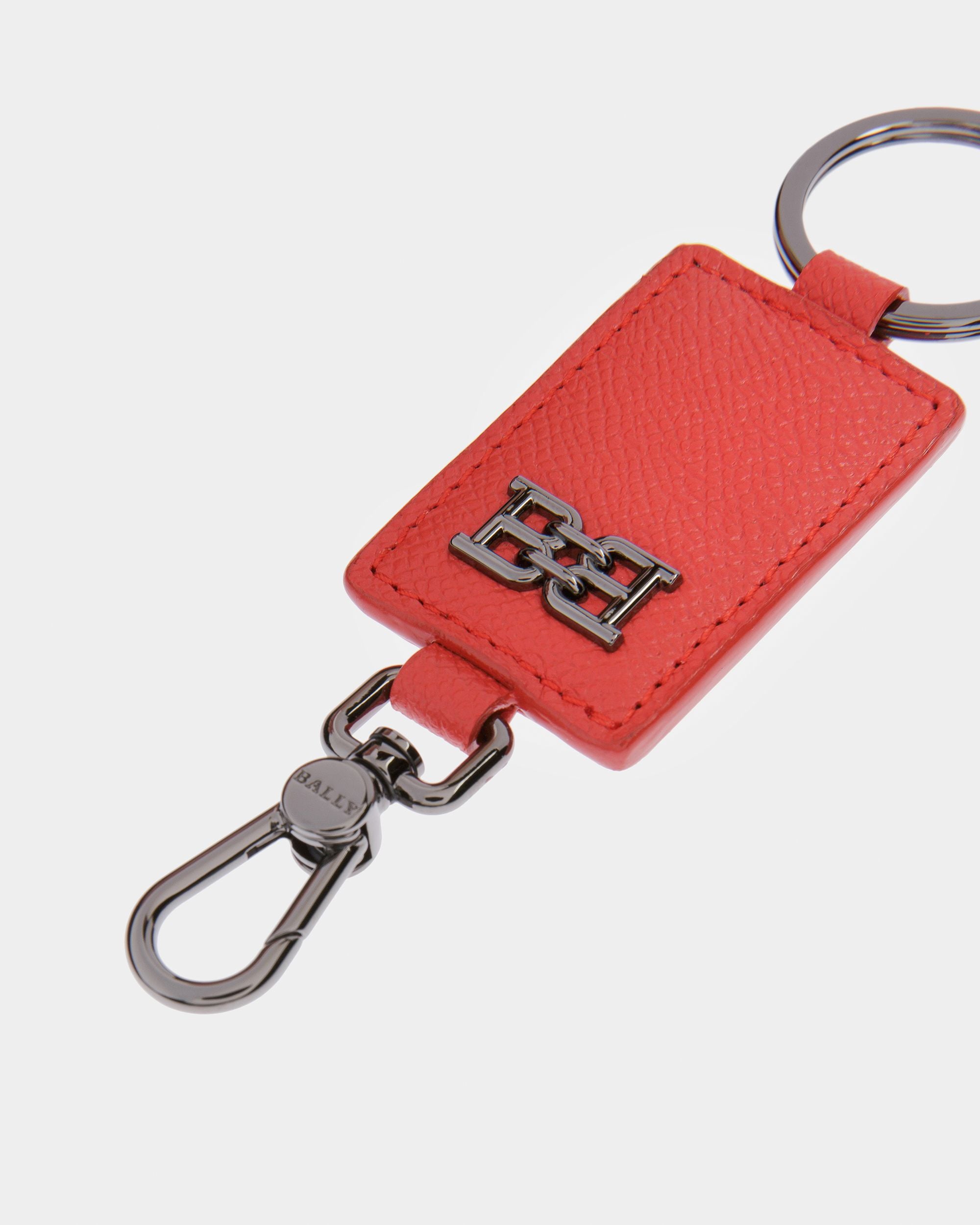 Bhary Llavero De Piel Con Detalle B-Chain En Naranja - Hombre - Bally - 03