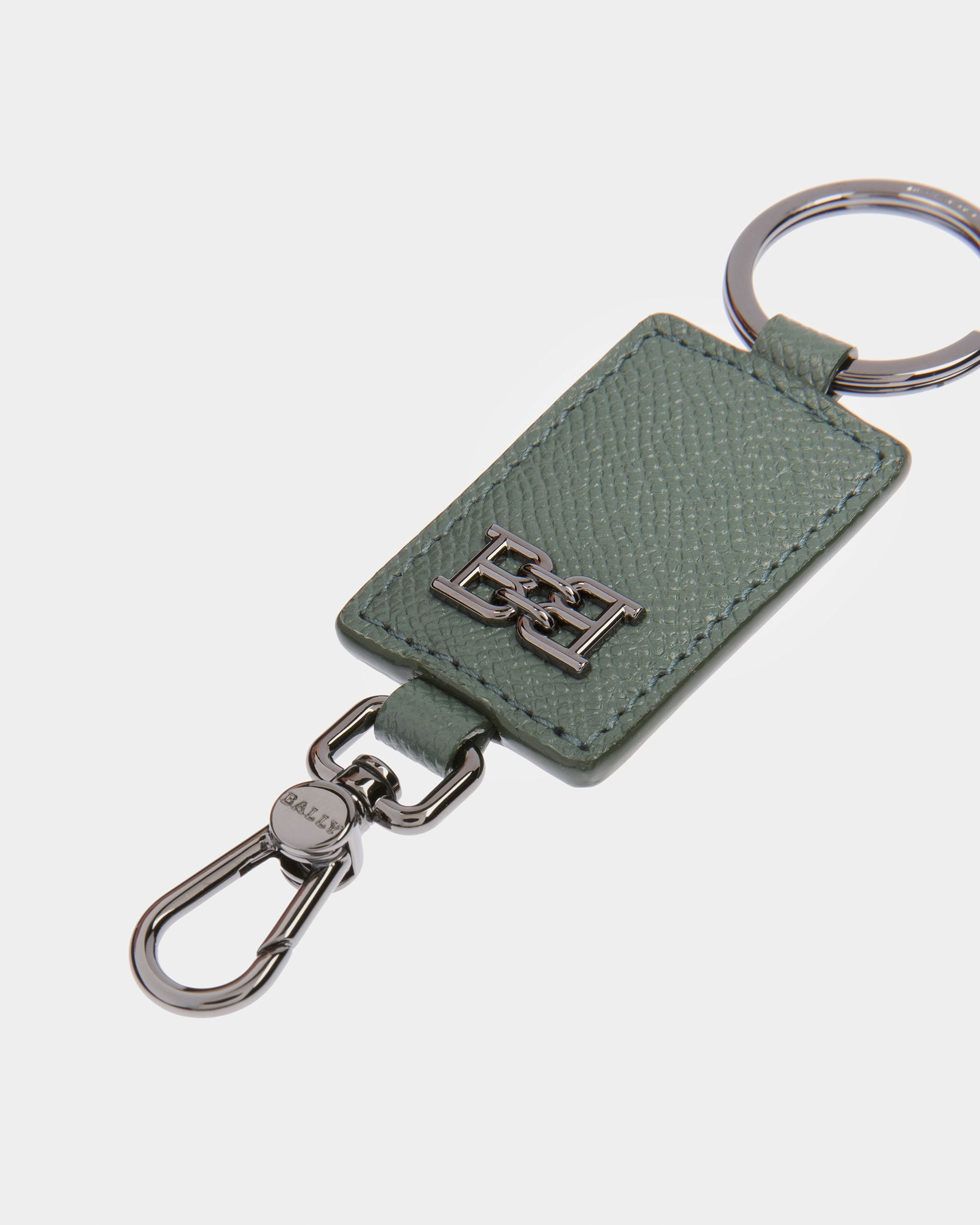 Bhary Llavero De Piel Con Detalle B-Chain En Salvia - Hombre - Bally - 03