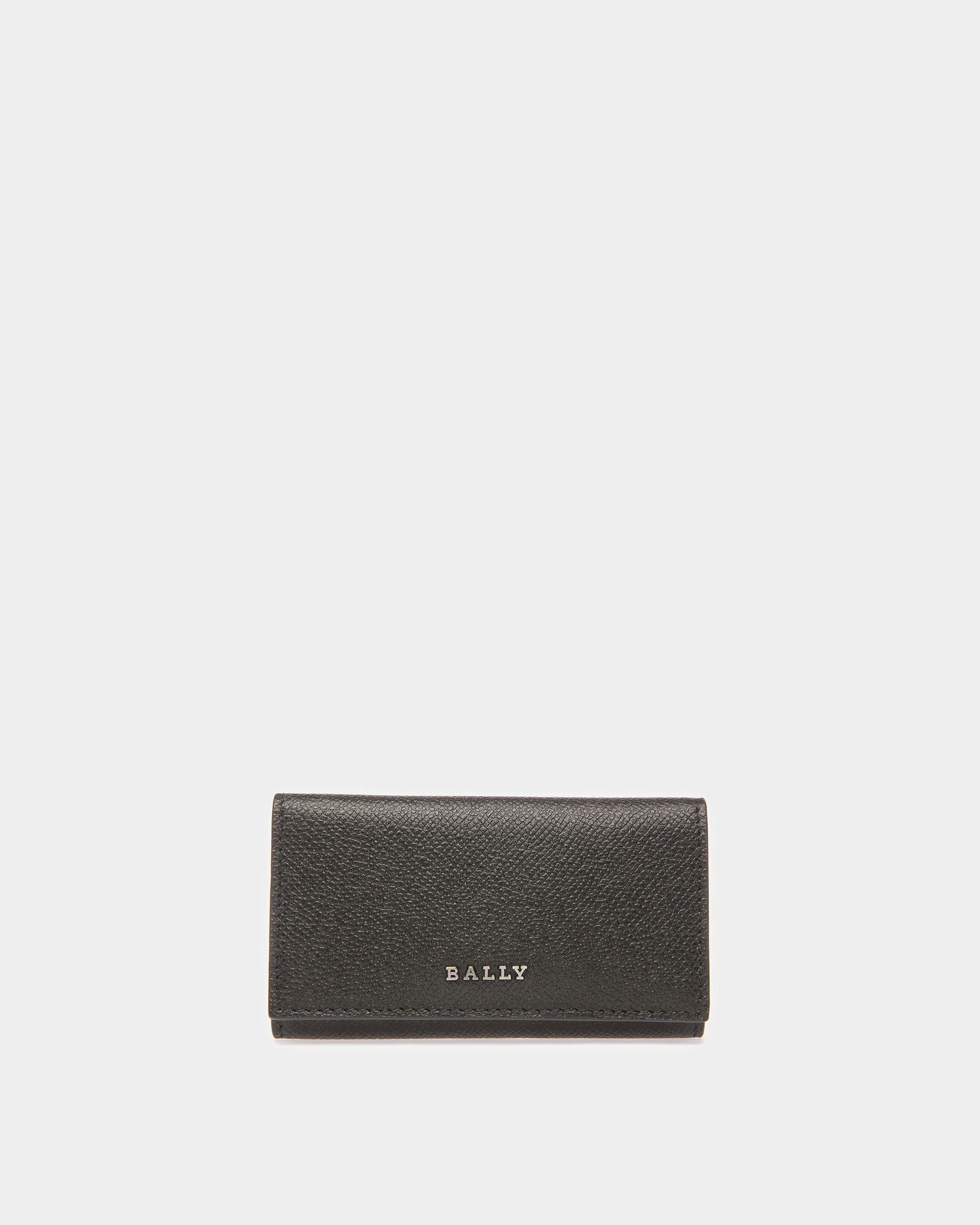 Baltos Leather Key Case In Black & Blue - Men's - Bally - 01