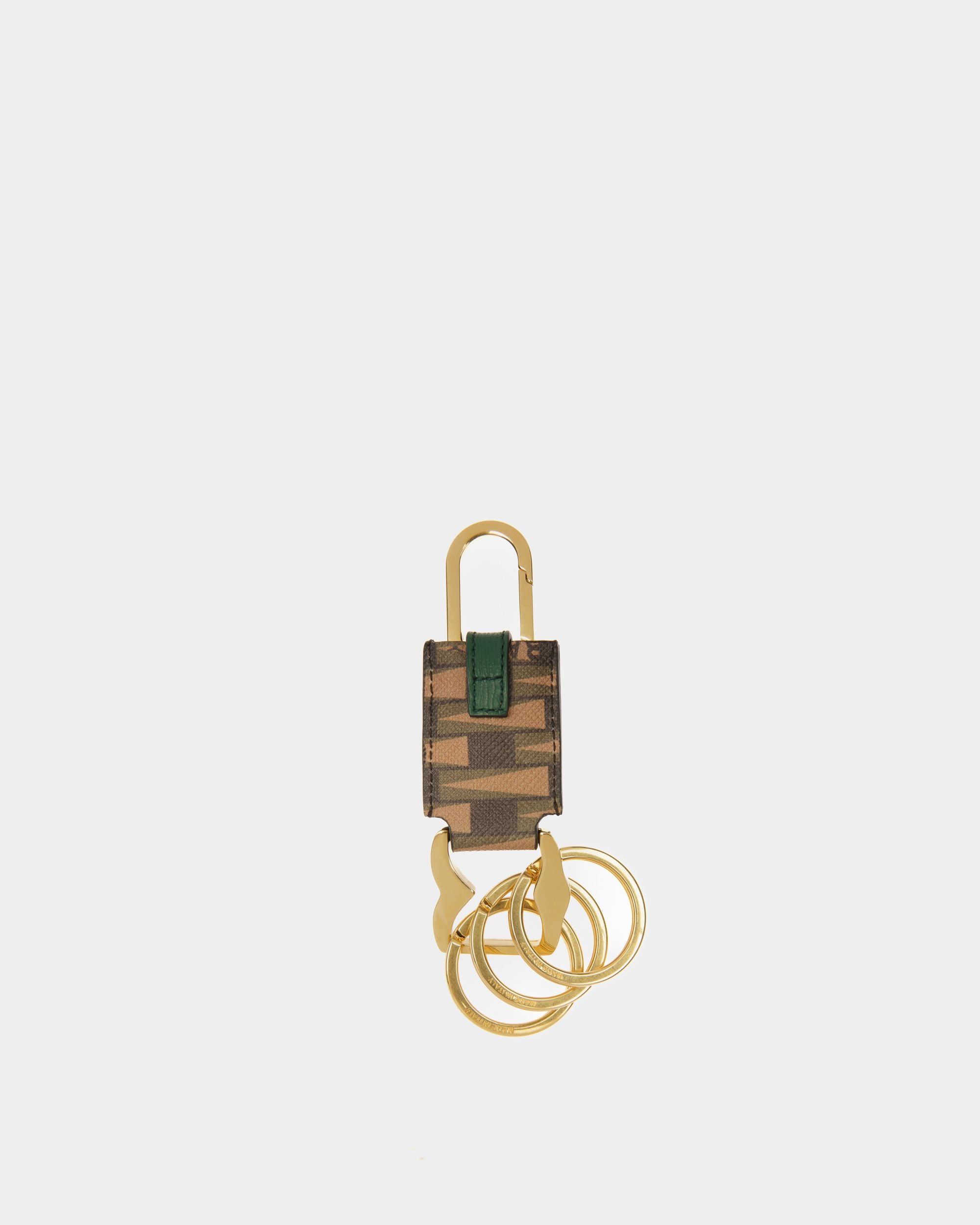 Llavero Pennant De Tpu Color Desierto Y Kelly Green - Hombre - Bally - 02