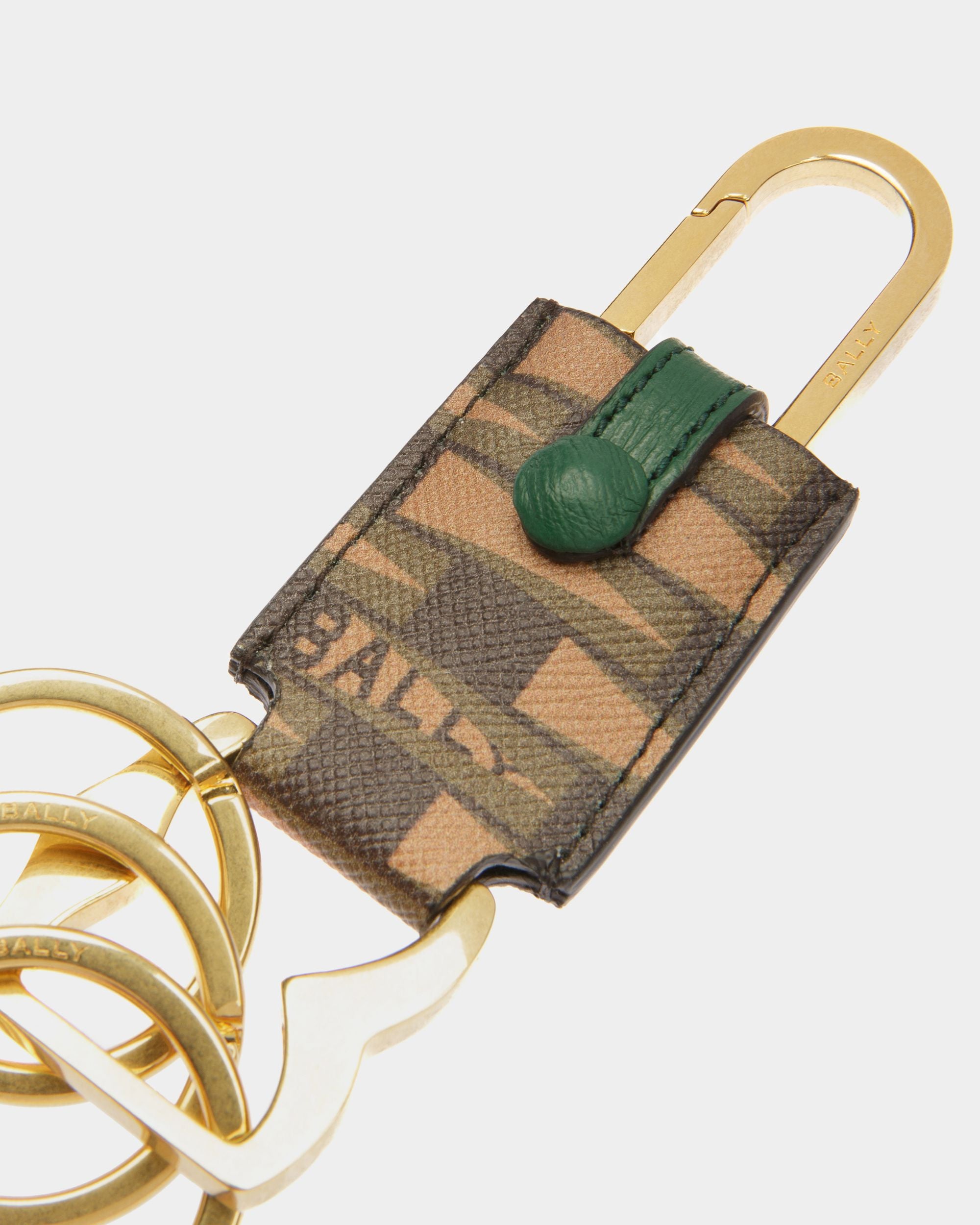 Llavero Pennant De Tpu Color Desierto Y Kelly Green - Hombre - Bally - 03