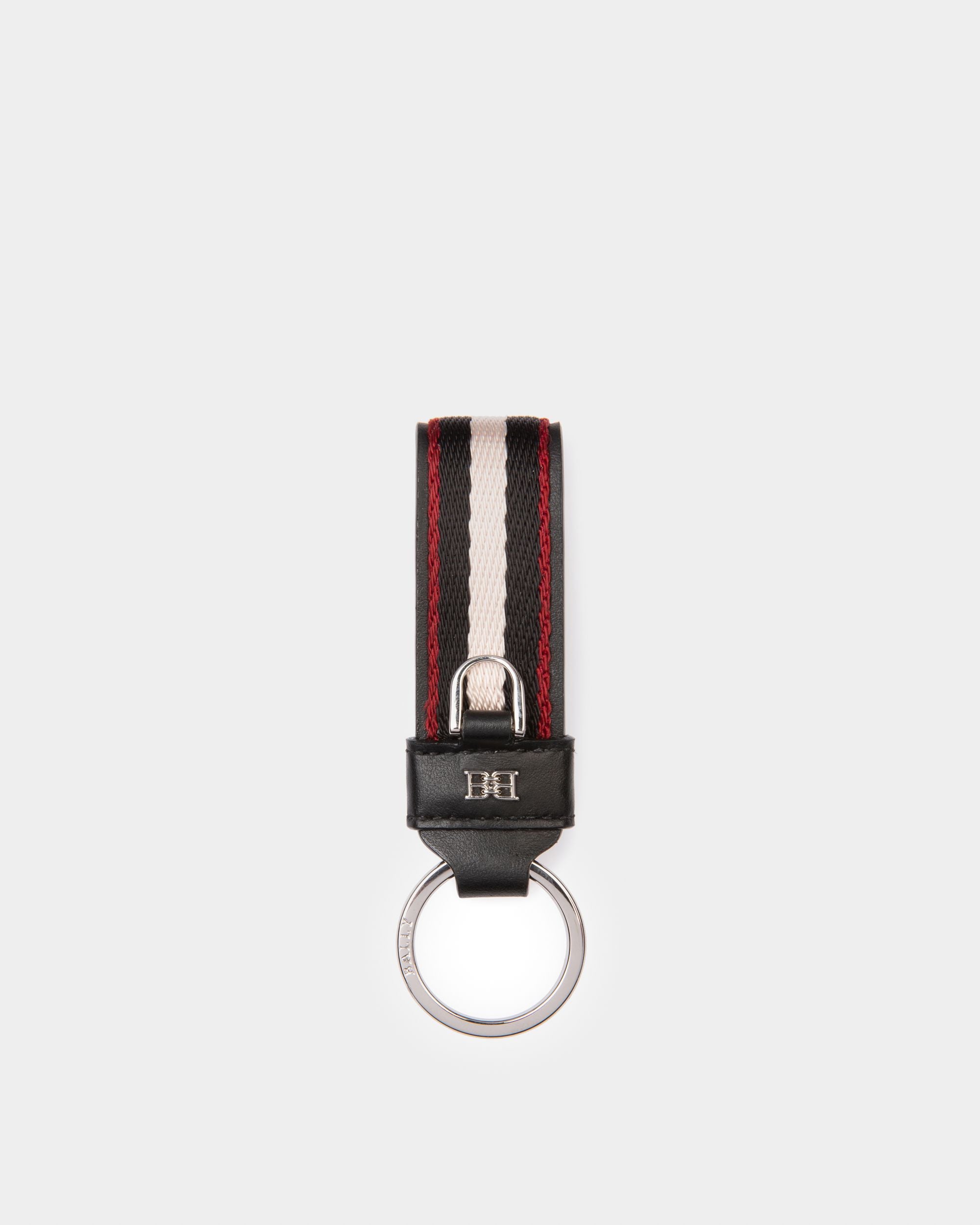 Baronn Fabric And Leather Key Holder In Black - Men's - Bally - 01