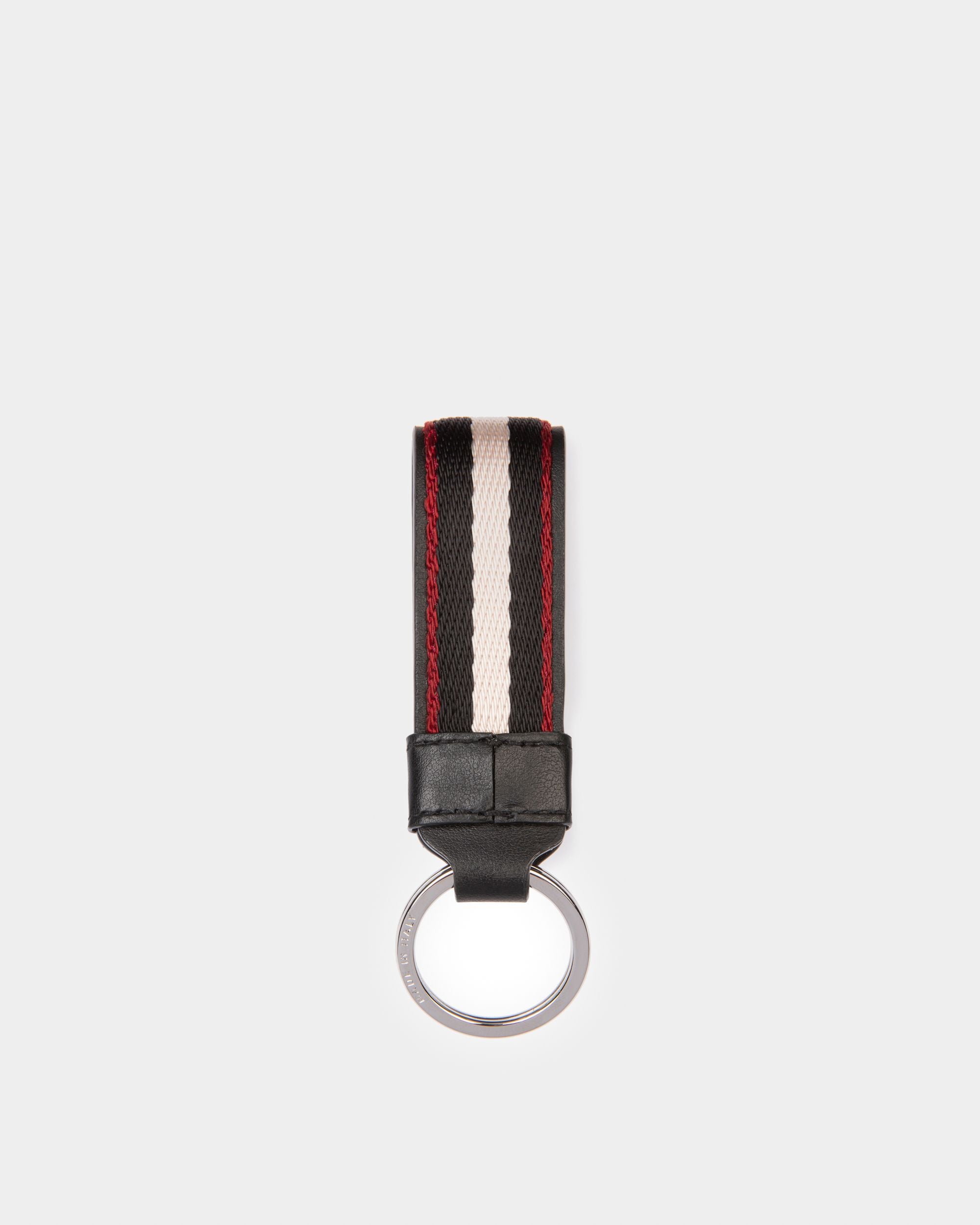 Baronn Fabric And Leather Key Holder In Black - Men's - Bally - 02