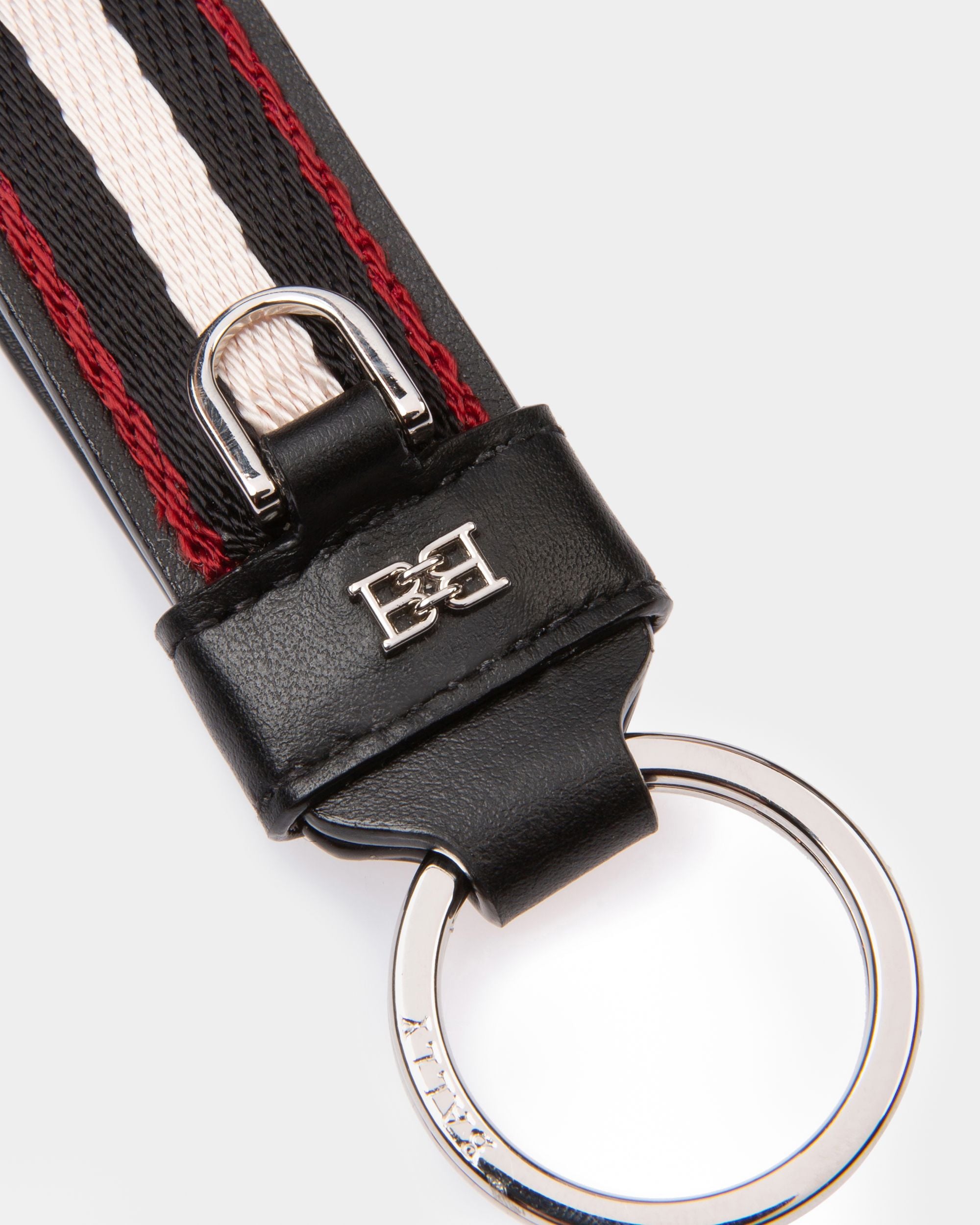 Baronn Fabric And Leather Key Holder In Black - Men's - Bally - 03