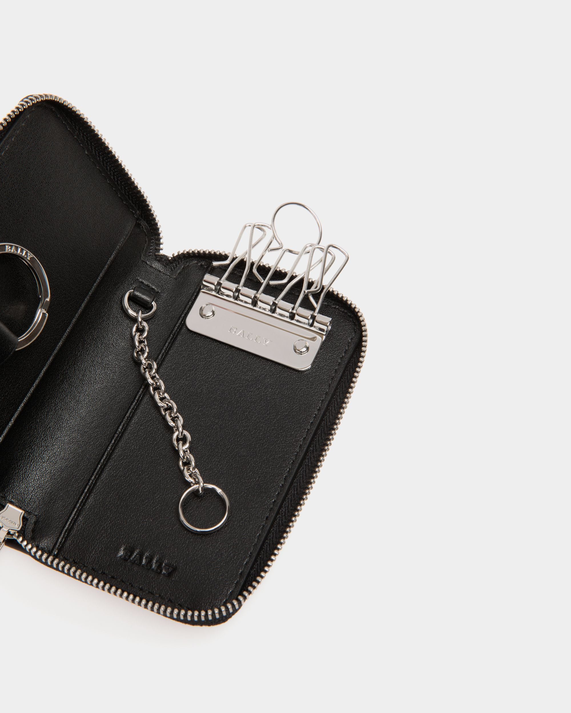 Key Case In Black Leather - Men's - Bally - 04