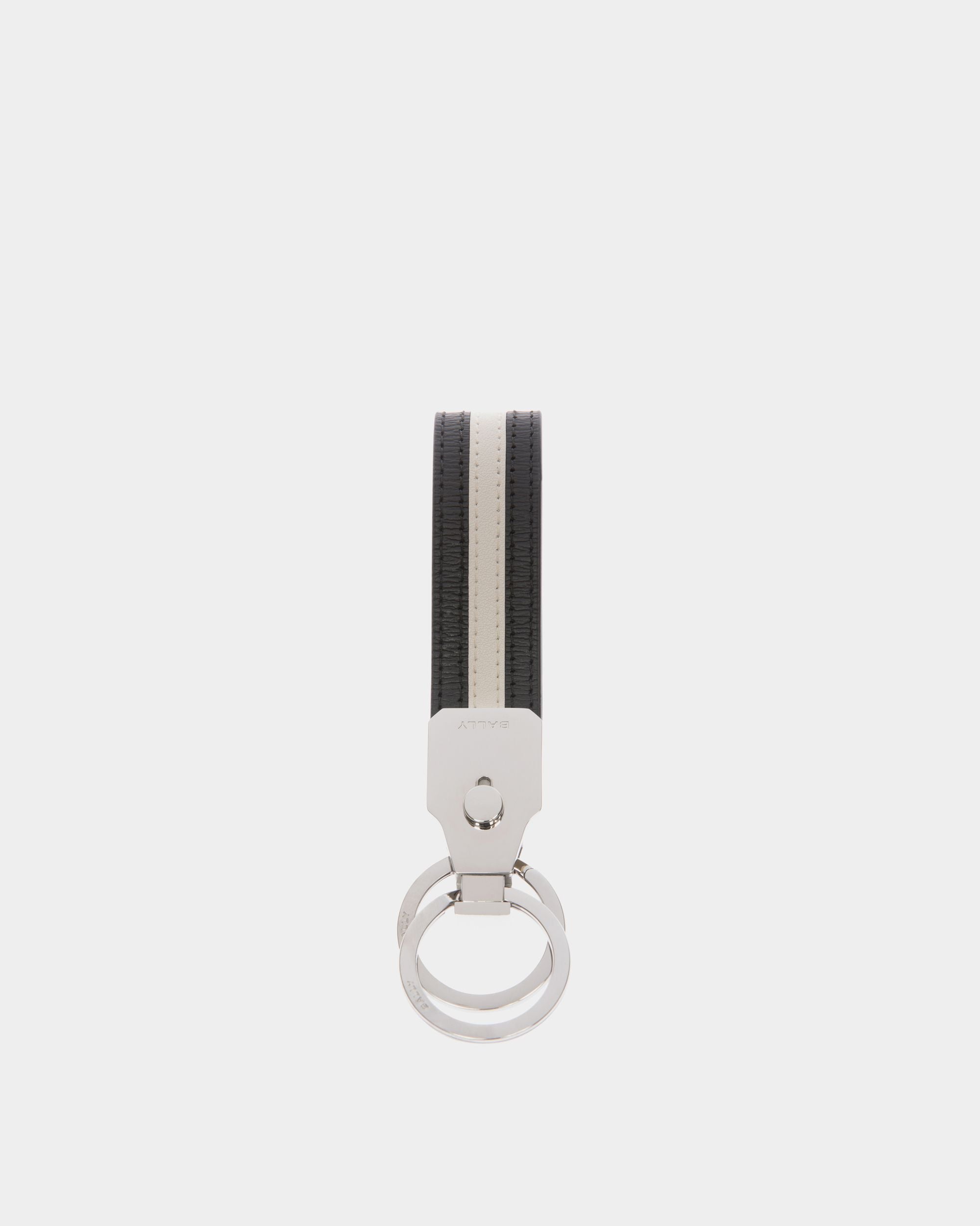 Llavero Ribbon De Piel Negra - Hombre - Bally - 02