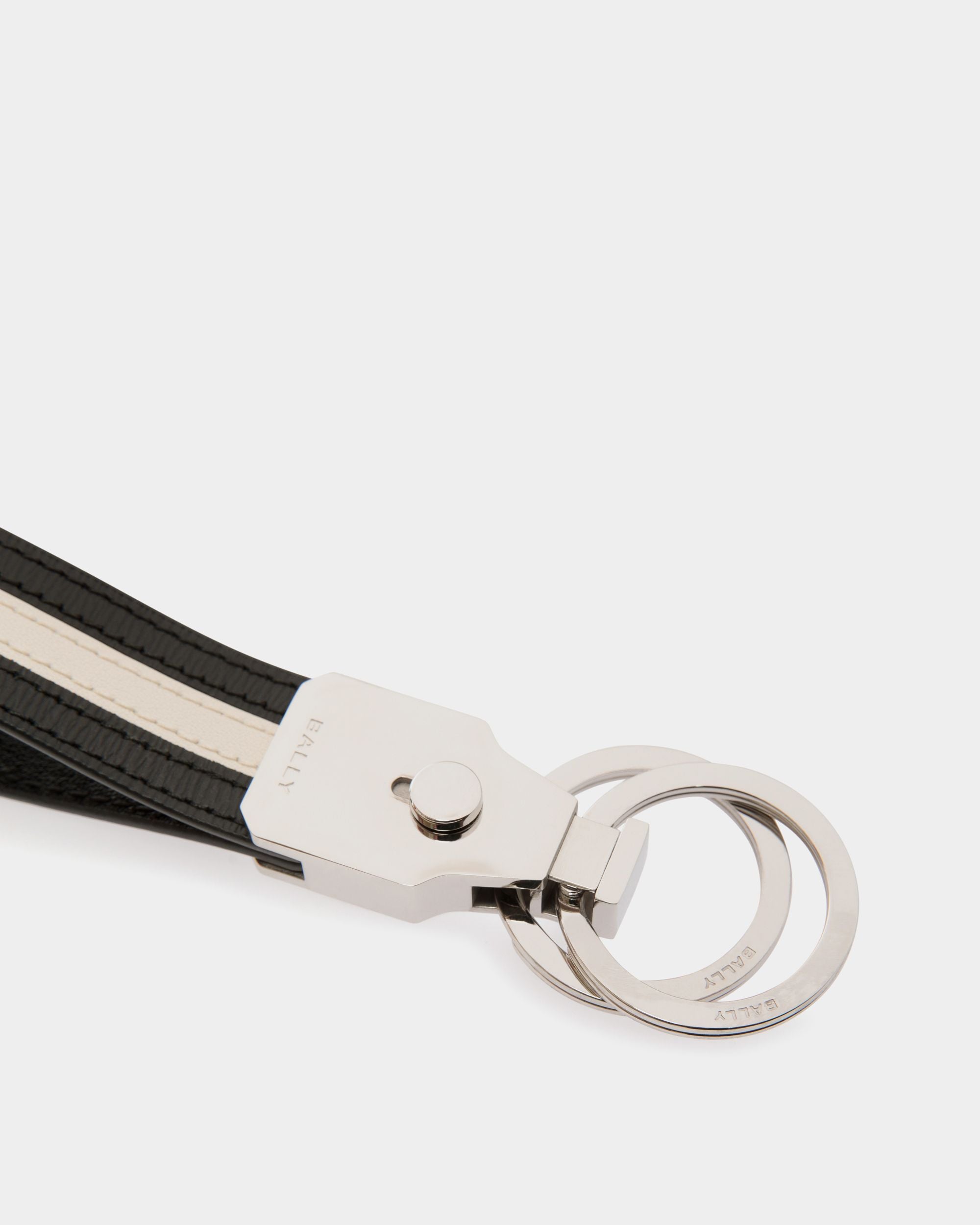 Llavero Ribbon De Piel Negra - Hombre - Bally - 03