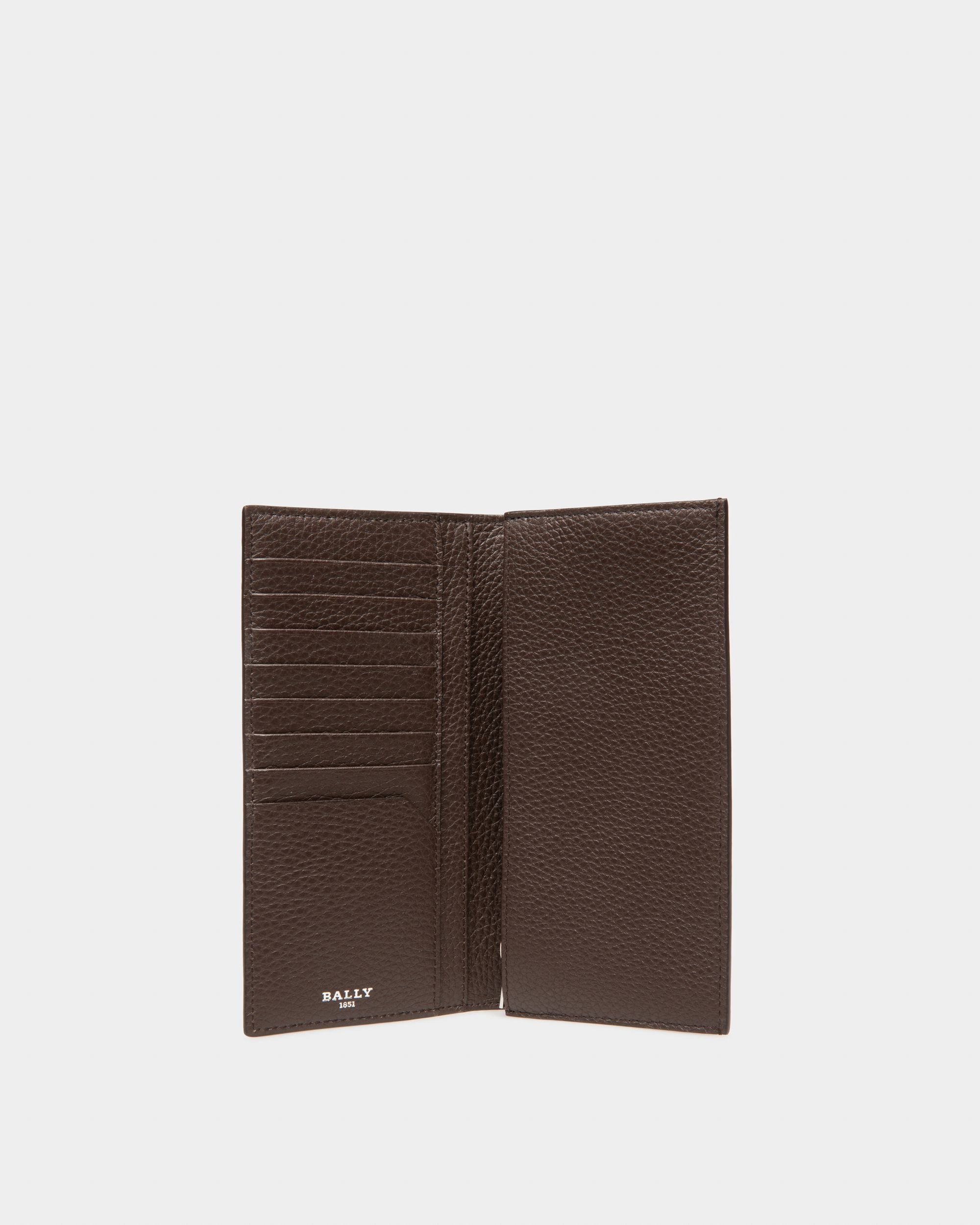 Scaliro Cartera Continental En Cuero De Color Marrón Ébano - Hombre - Bally - 03