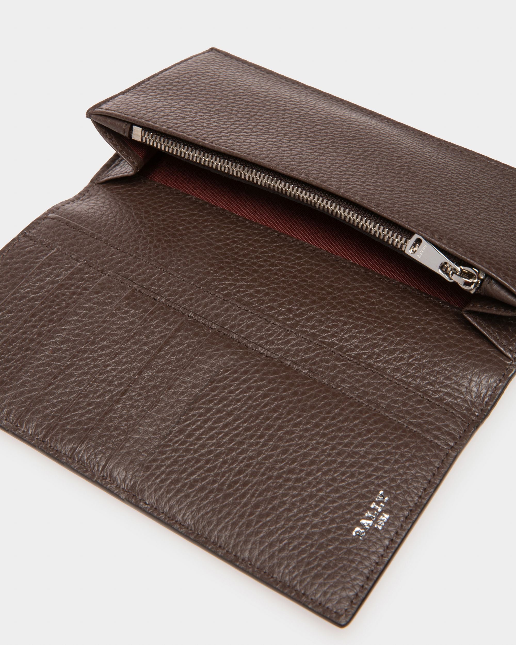 Scaliro Cartera Continental En Cuero De Color Marrón Ébano - Hombre - Bally - 04