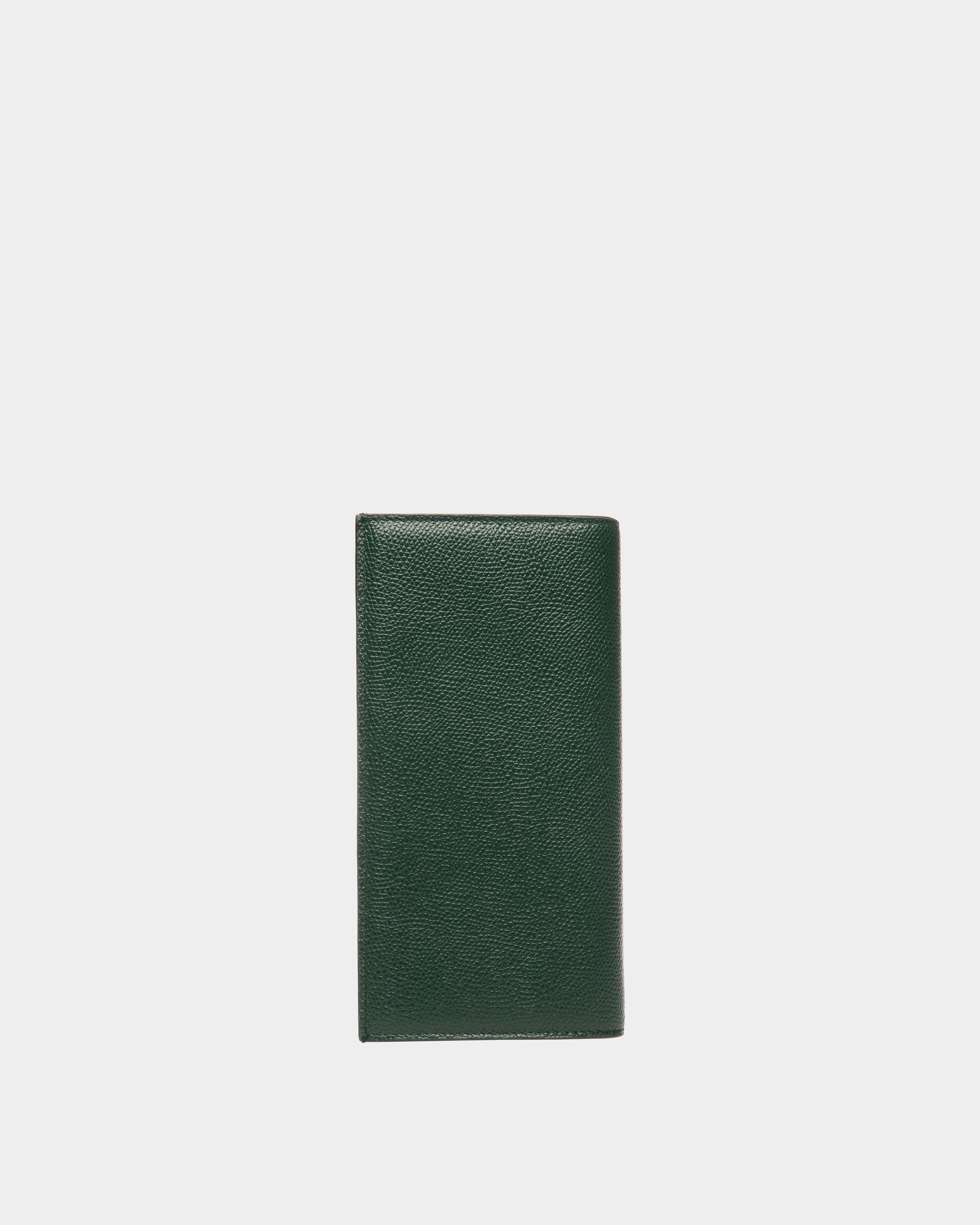 Flag Continental Wallet in Bottle Green Leather - Men's - Bally - 02