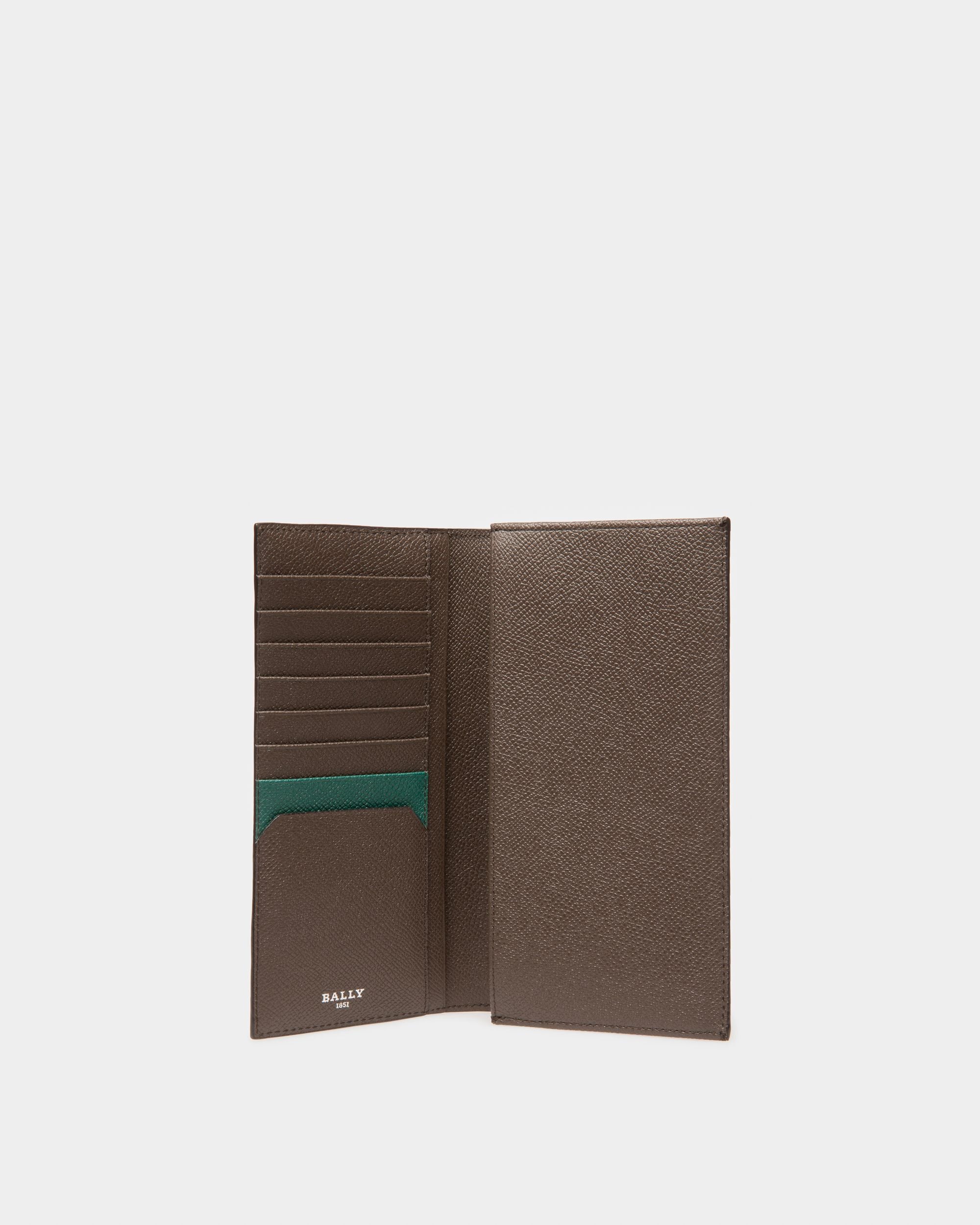 Baliro Leather Continental Wallet In Army Green - Men's - Bally - 03