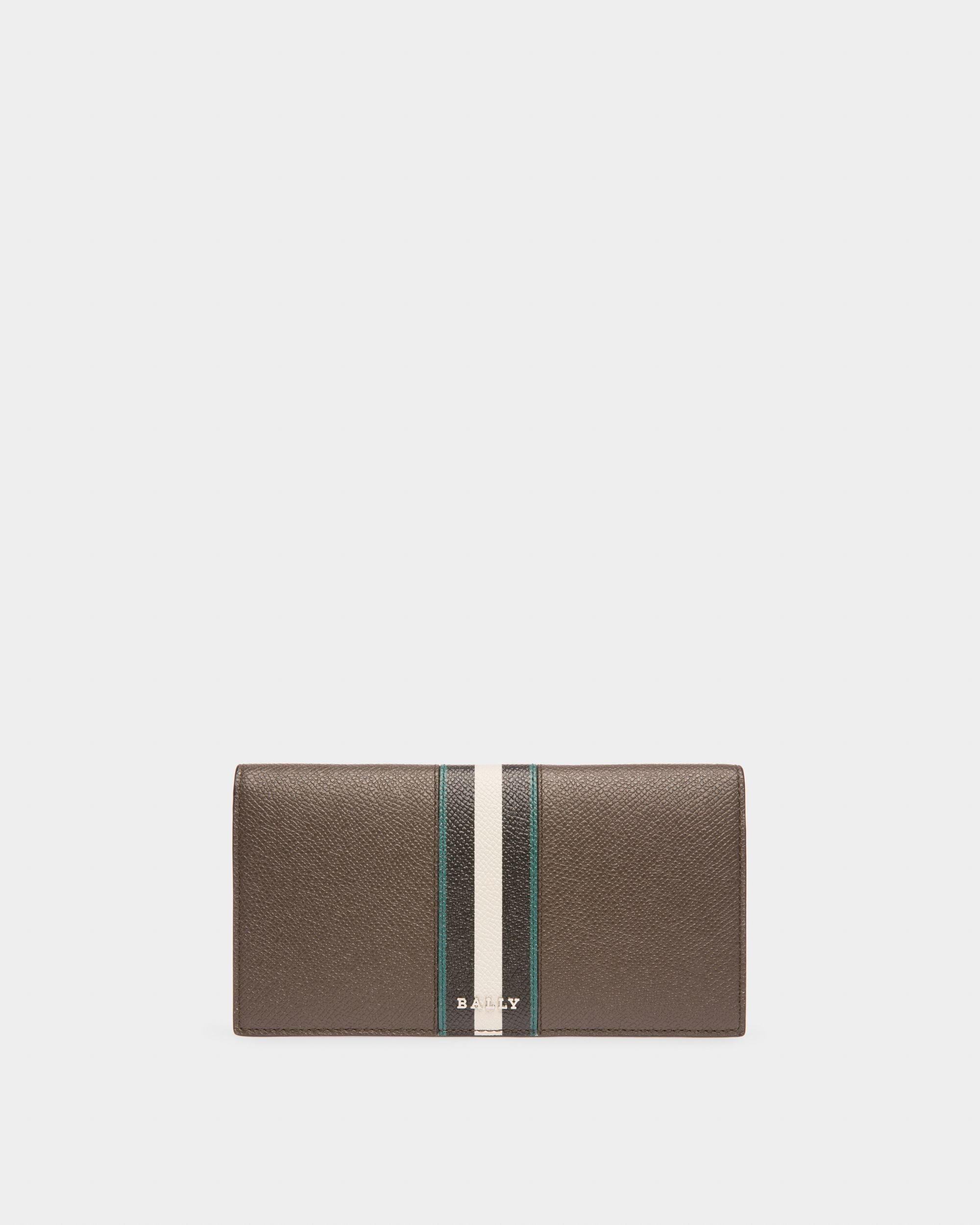 Bennel Cartera Continental En Cuero De Color Verde Militar - Hombre - Bally - 01