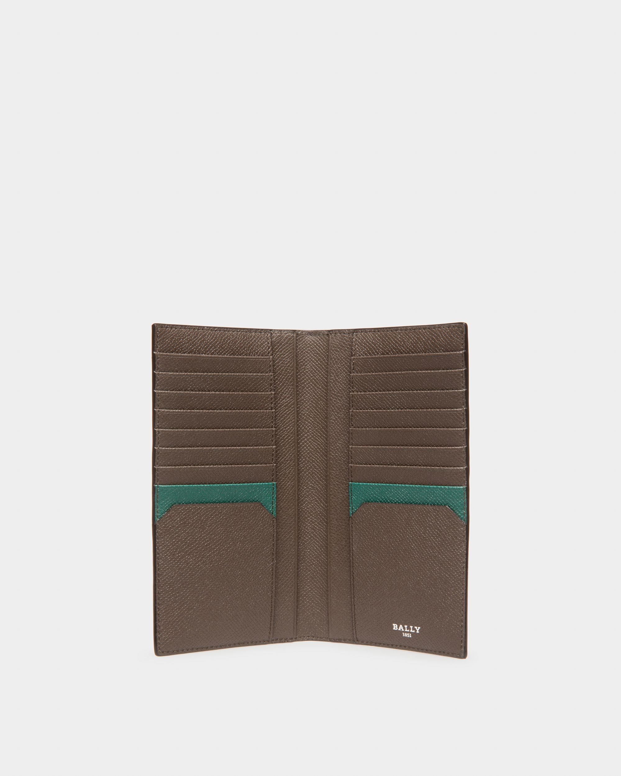 Bennel Cartera Continental En Cuero De Color Verde Militar - Hombre - Bally - 03