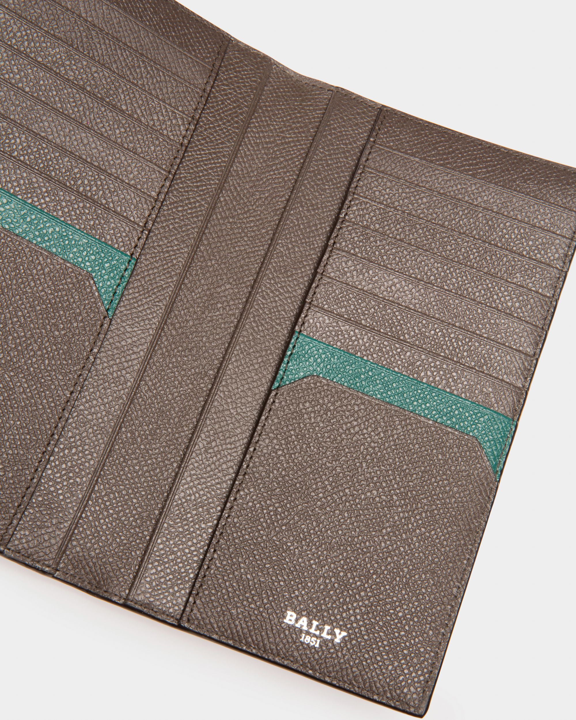 Bennel Cartera Continental En Cuero De Color Verde Militar - Hombre - Bally - 04