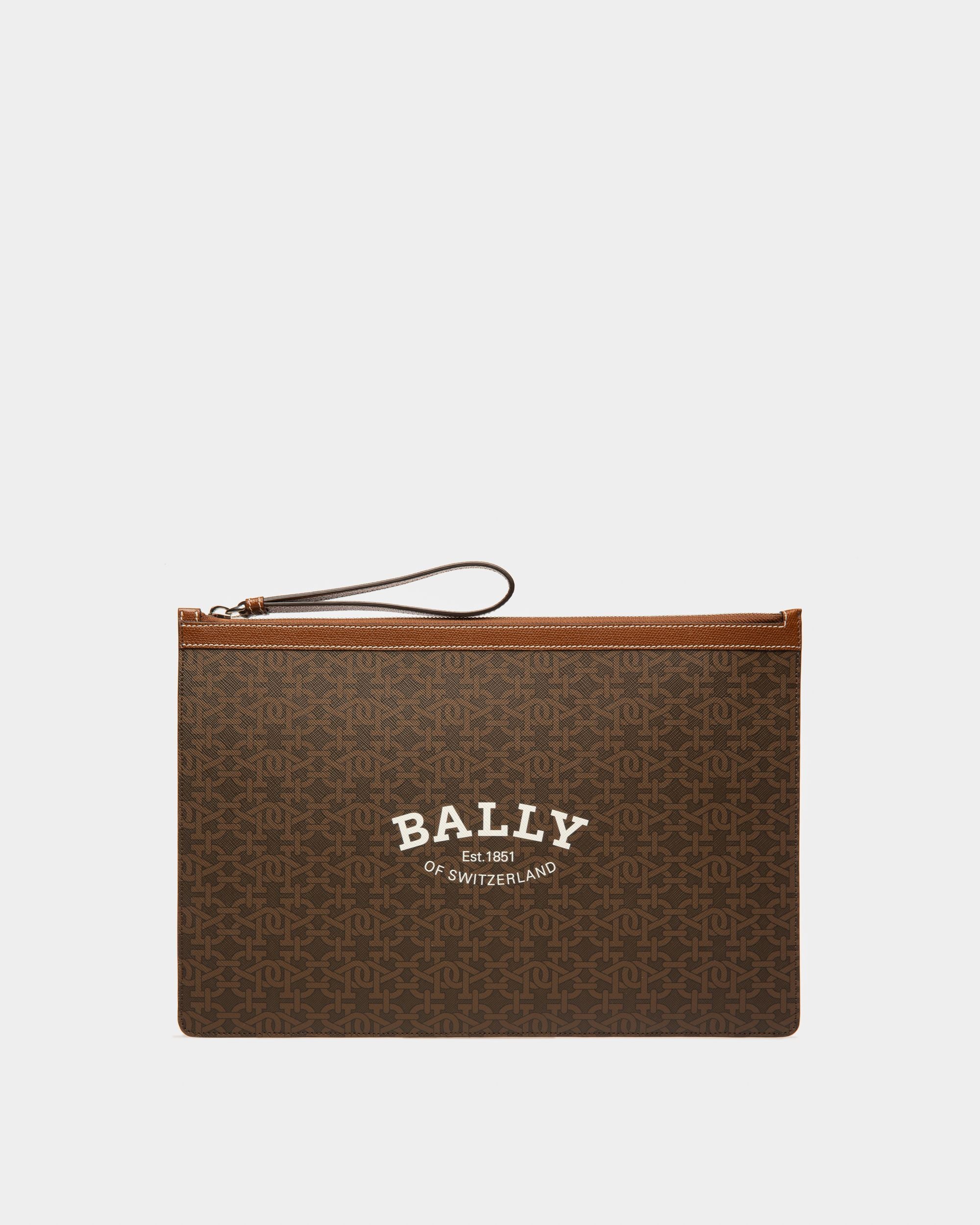 Bollis Large Tpu Pouch In Brown - Men's - Bally - 01