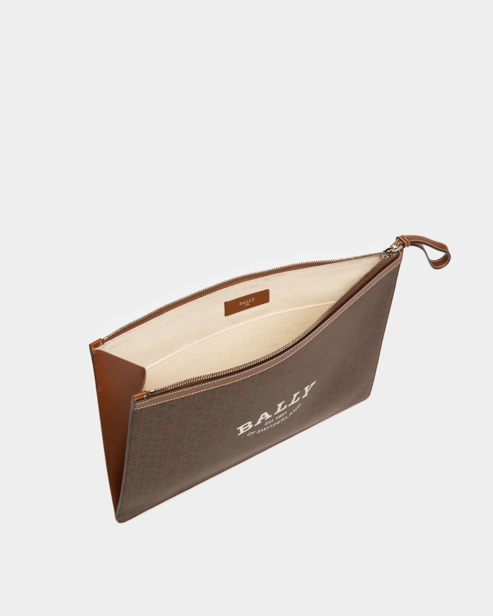 Bollis Large Tpu Pouch In Brown - Men's - Bally - 03