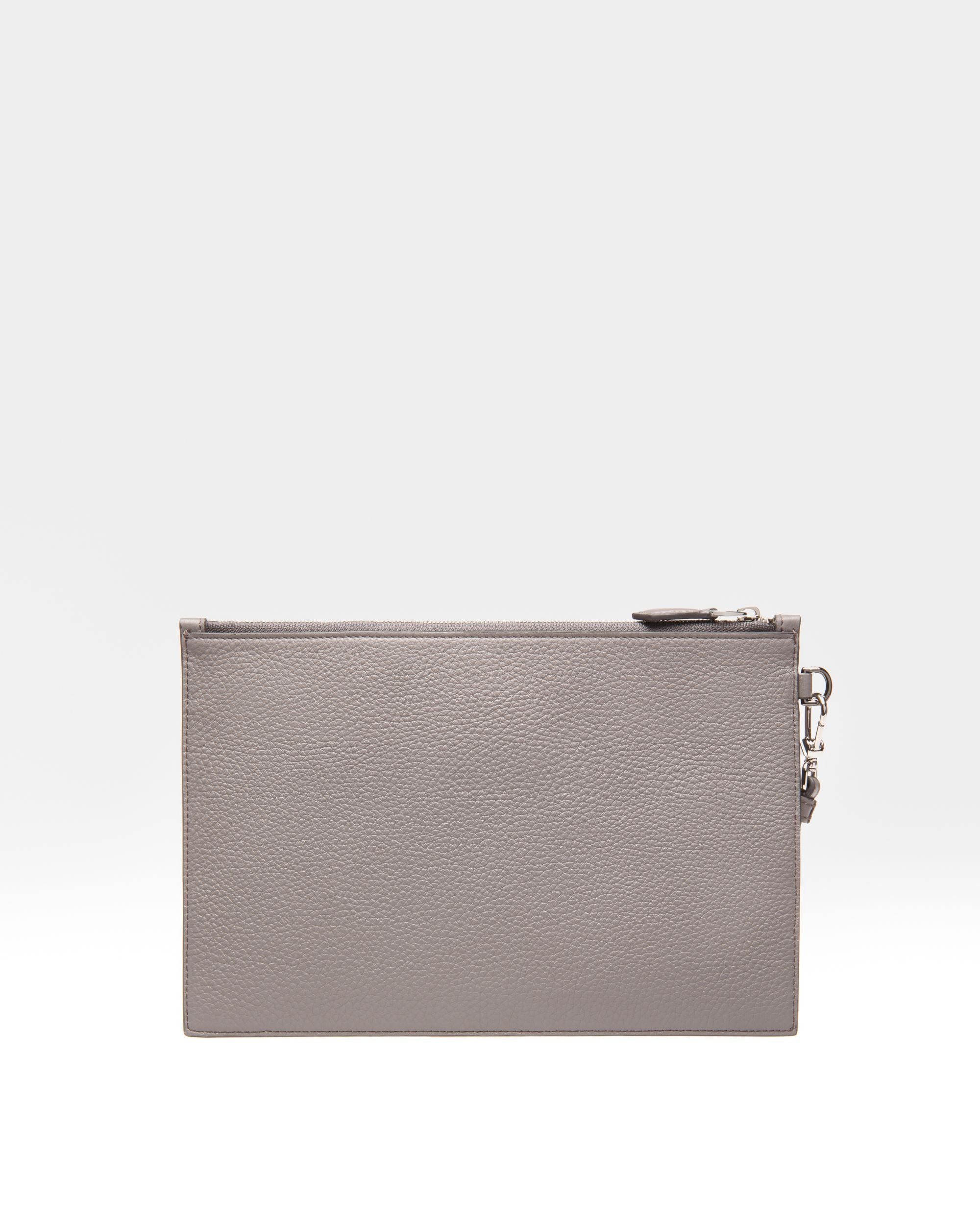Benery Leather Necessaire In Grey - Men's - Bally - 02