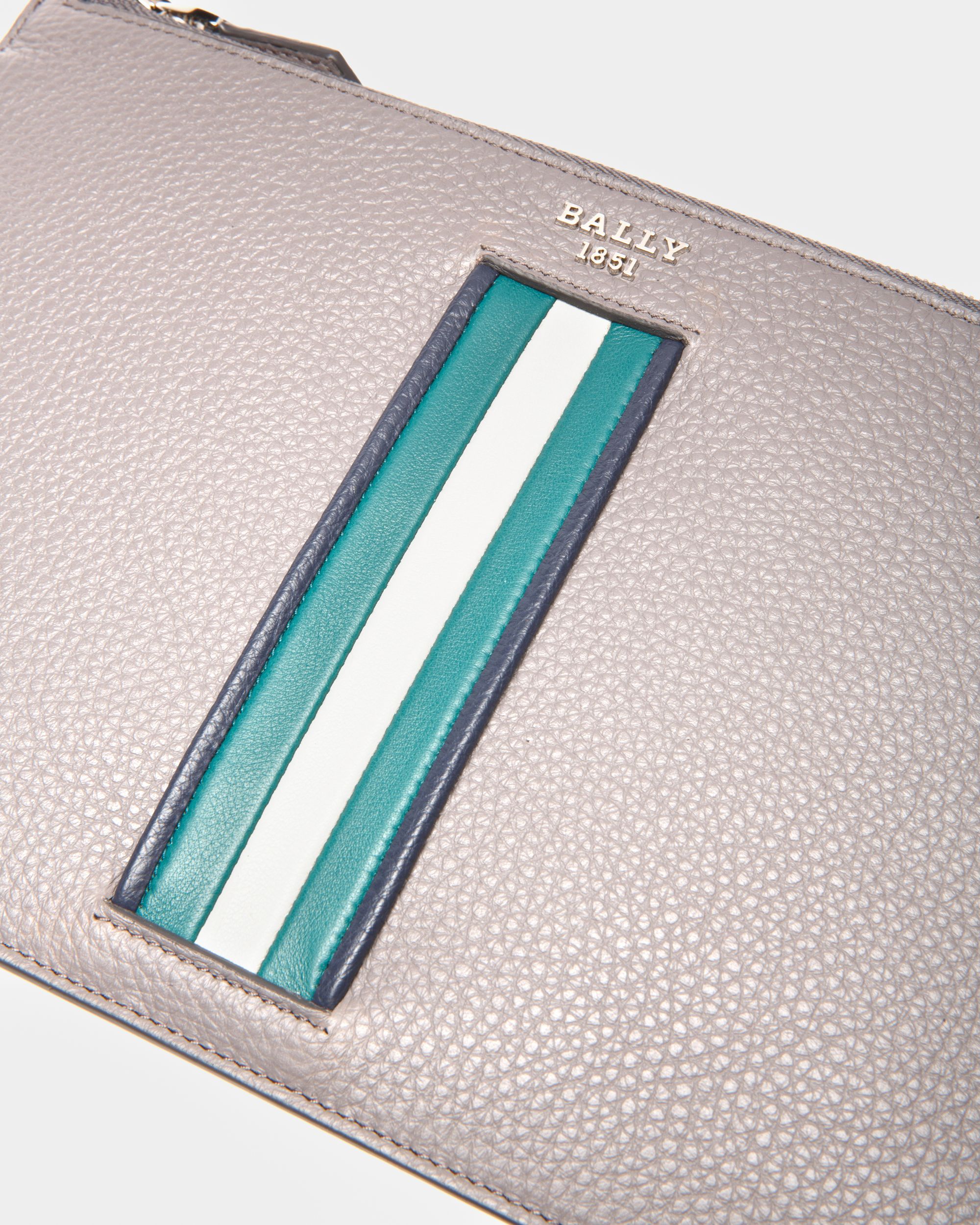 Benery Leather Necessaire In Grey - Men's - Bally - 04