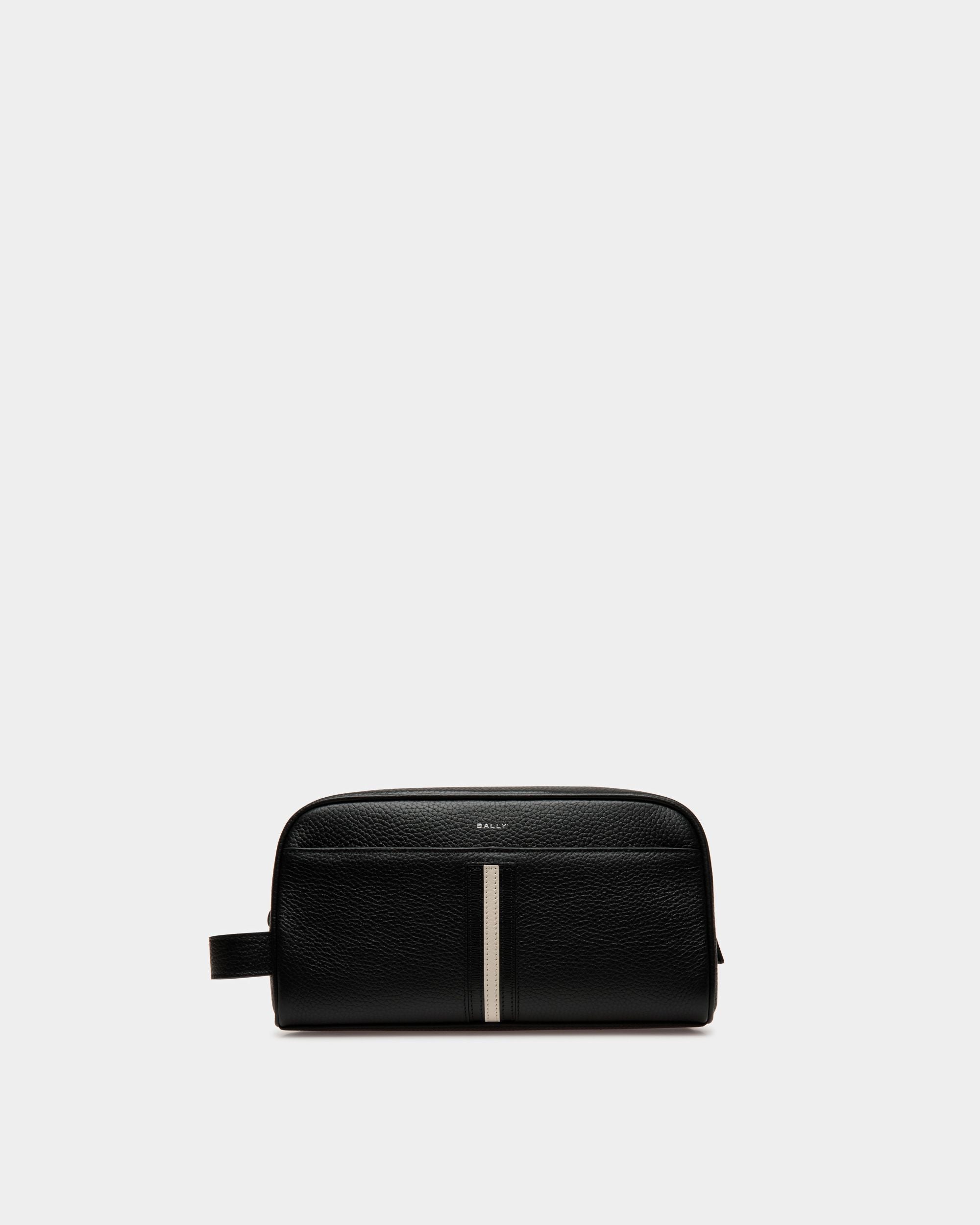 Ribbon Necessaire In Black Leather - Men's - Bally - 01