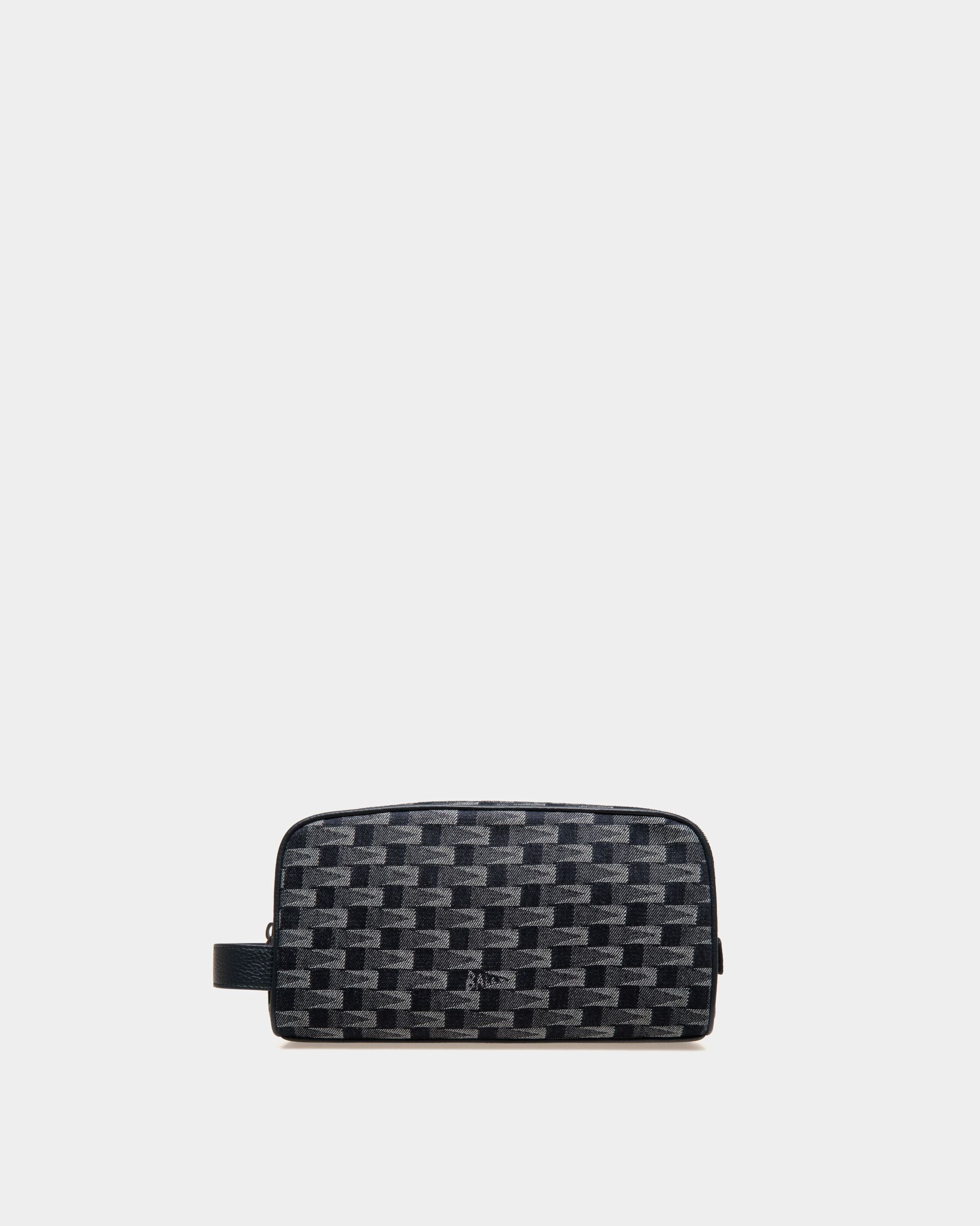 Pennant Washbag in Denim - Men's - Bally - 01