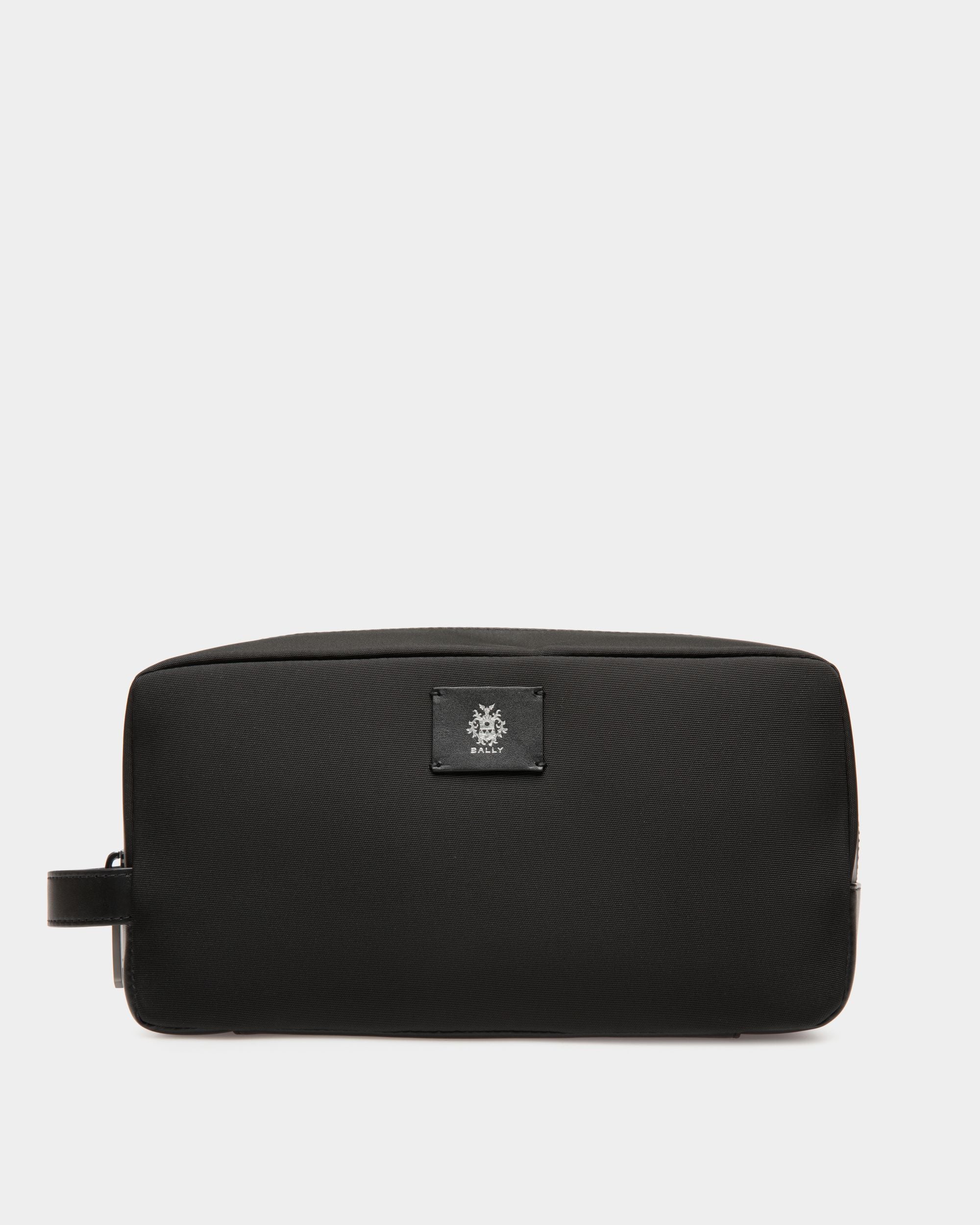 Adrien Brody Travel Collection Washbag In Black And Yellow Nylon - Men's - Bally - 01