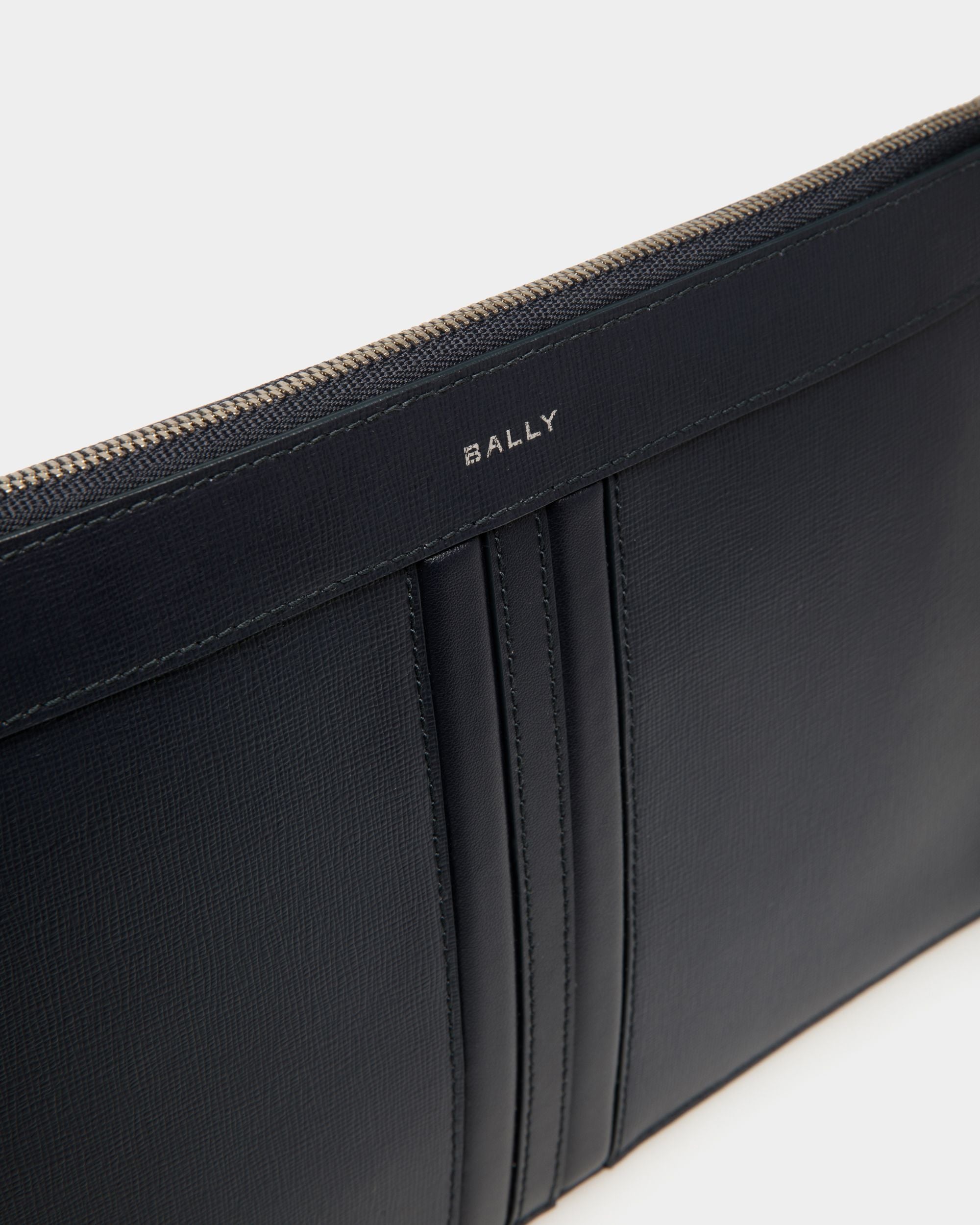 Pochette Mythos De Piel Reciclada Navy Blue - Hombre - Bally - 04