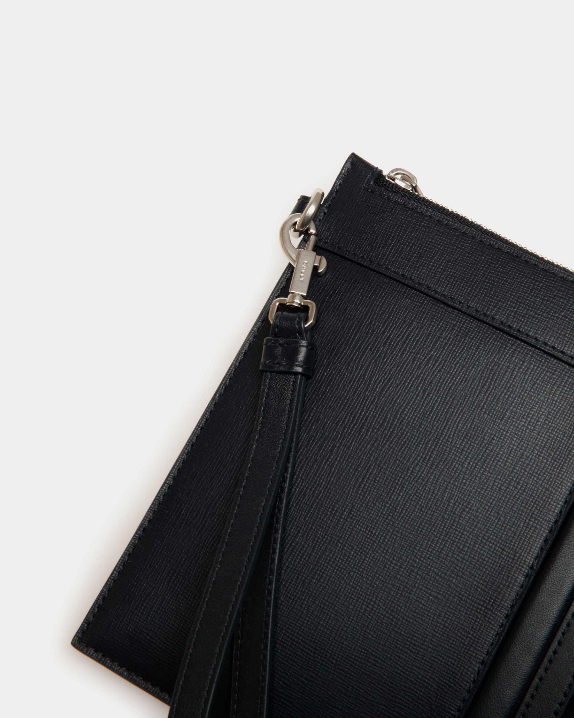 Pochette Mythos De Piel Reciclada Navy Blue - Hombre - Bally - 05