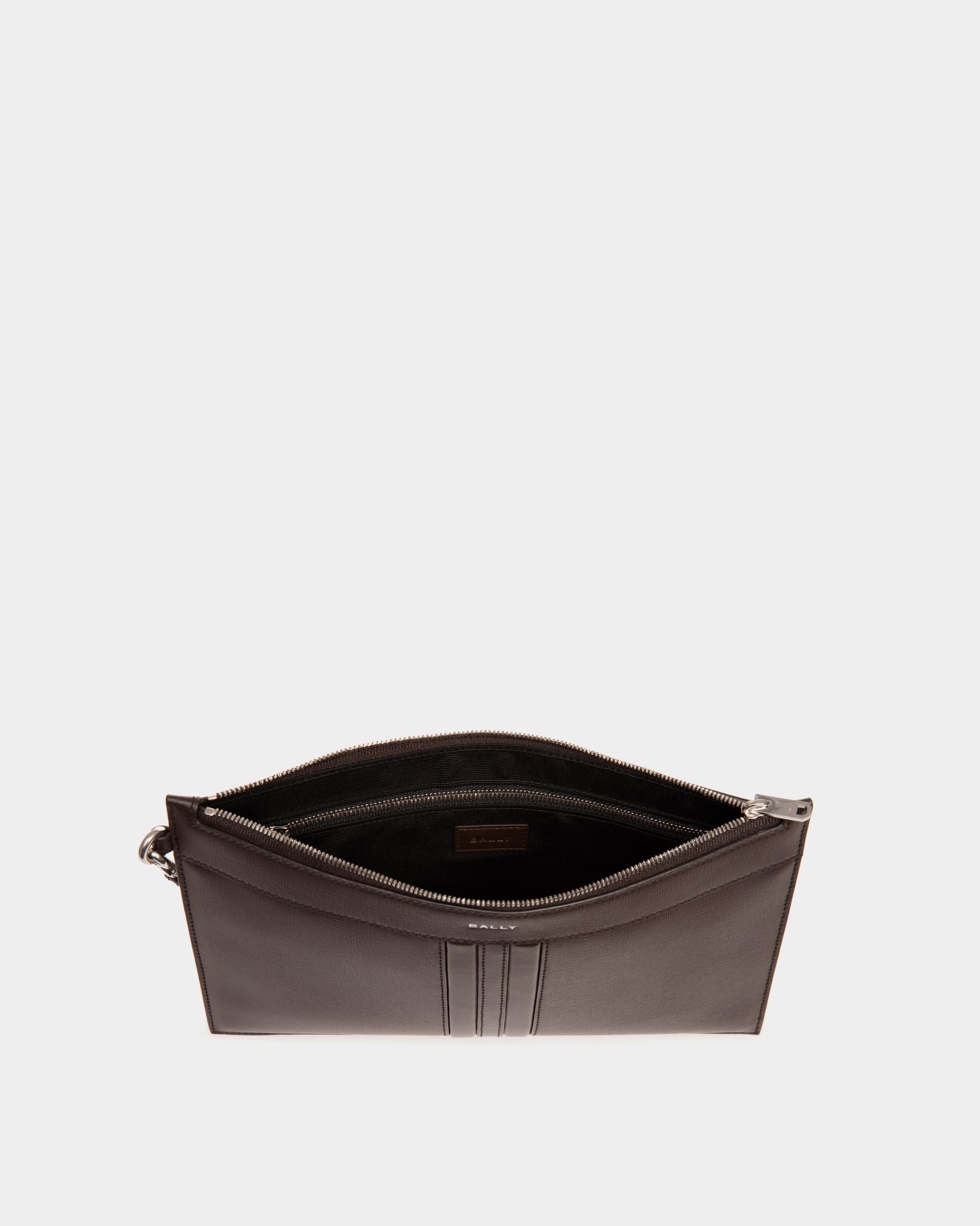 Mythos Pochette in Ebano Recycled Leather - Men's - Bally - 03