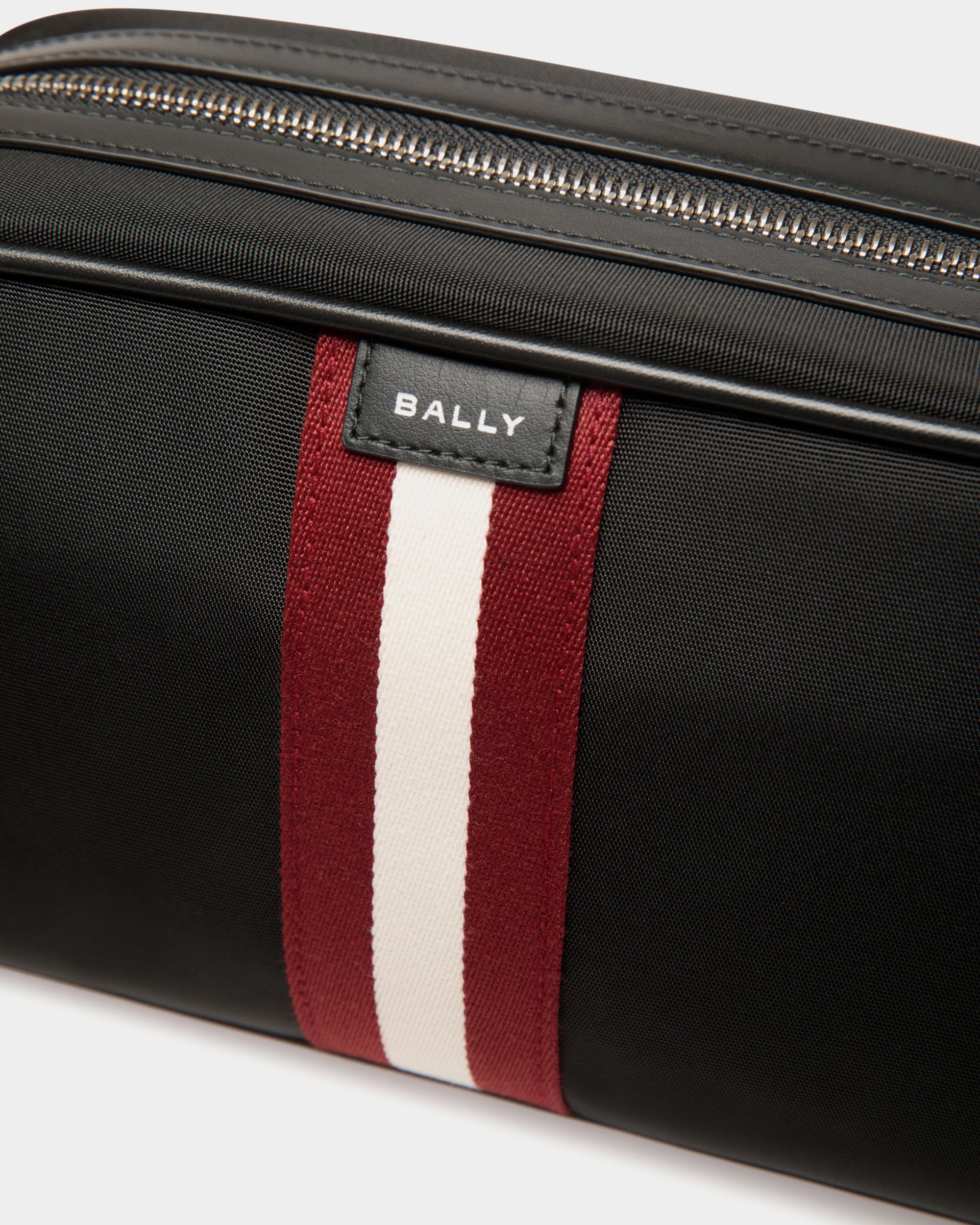 Code Washbag in Black Nylon - Men's - Bally - 04
