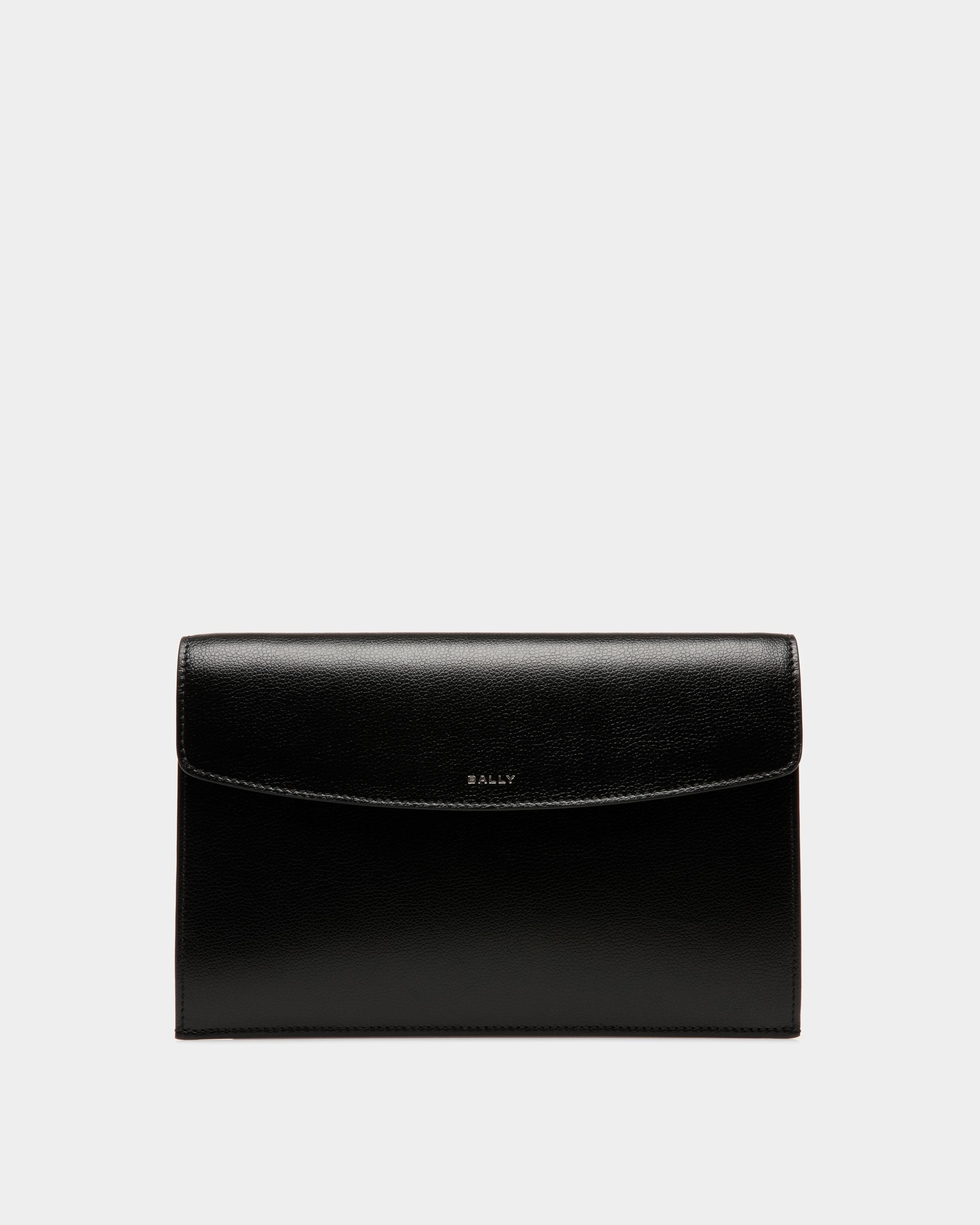 Pouch Banque De Piel Granulada Negra - Hombre - Bally - 01