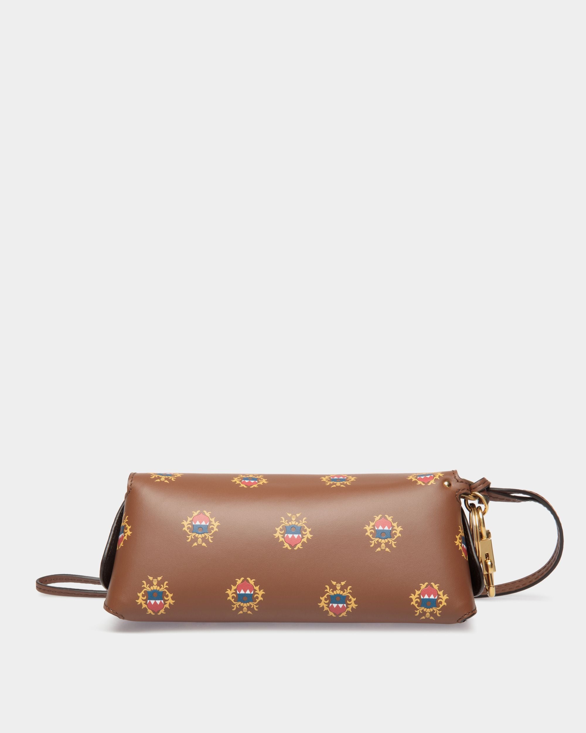 Estuche Para Gafas Easy Bally De Piel Marrón Con Escudo Bally Crest Estampado - Hombre - Bally - 02