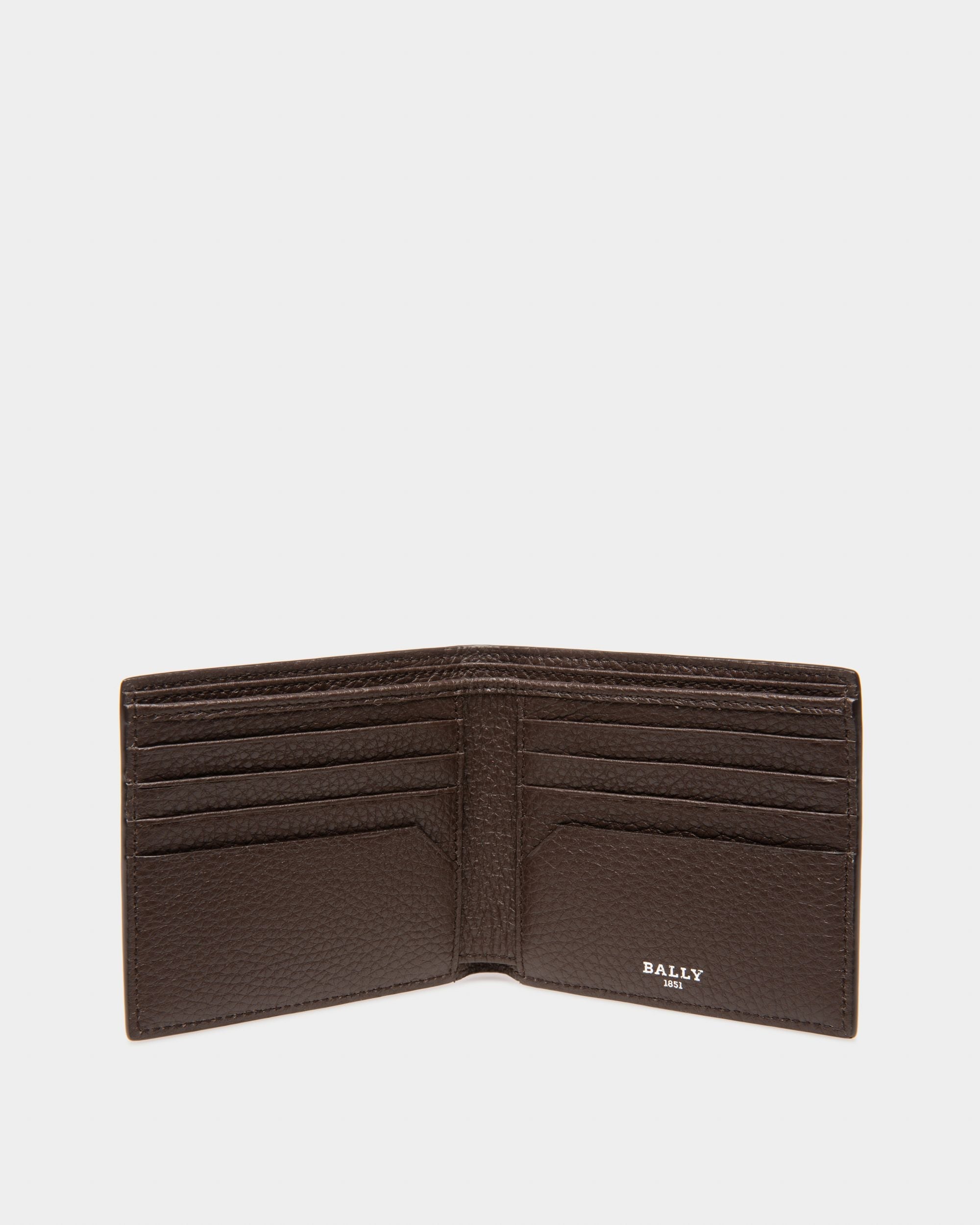 Scrasai Leather Wallet In Ebony Brown - Men's - Bally - 03
