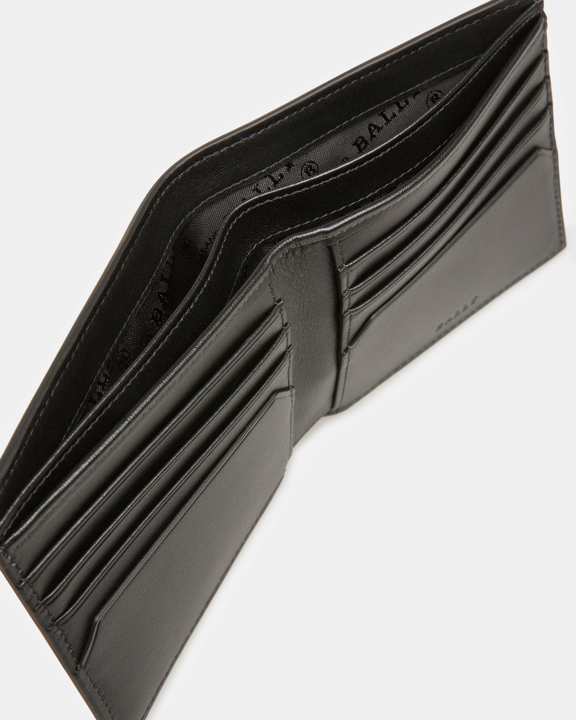 Brasai Leather Wallet In Black - Men's - Bally - 04