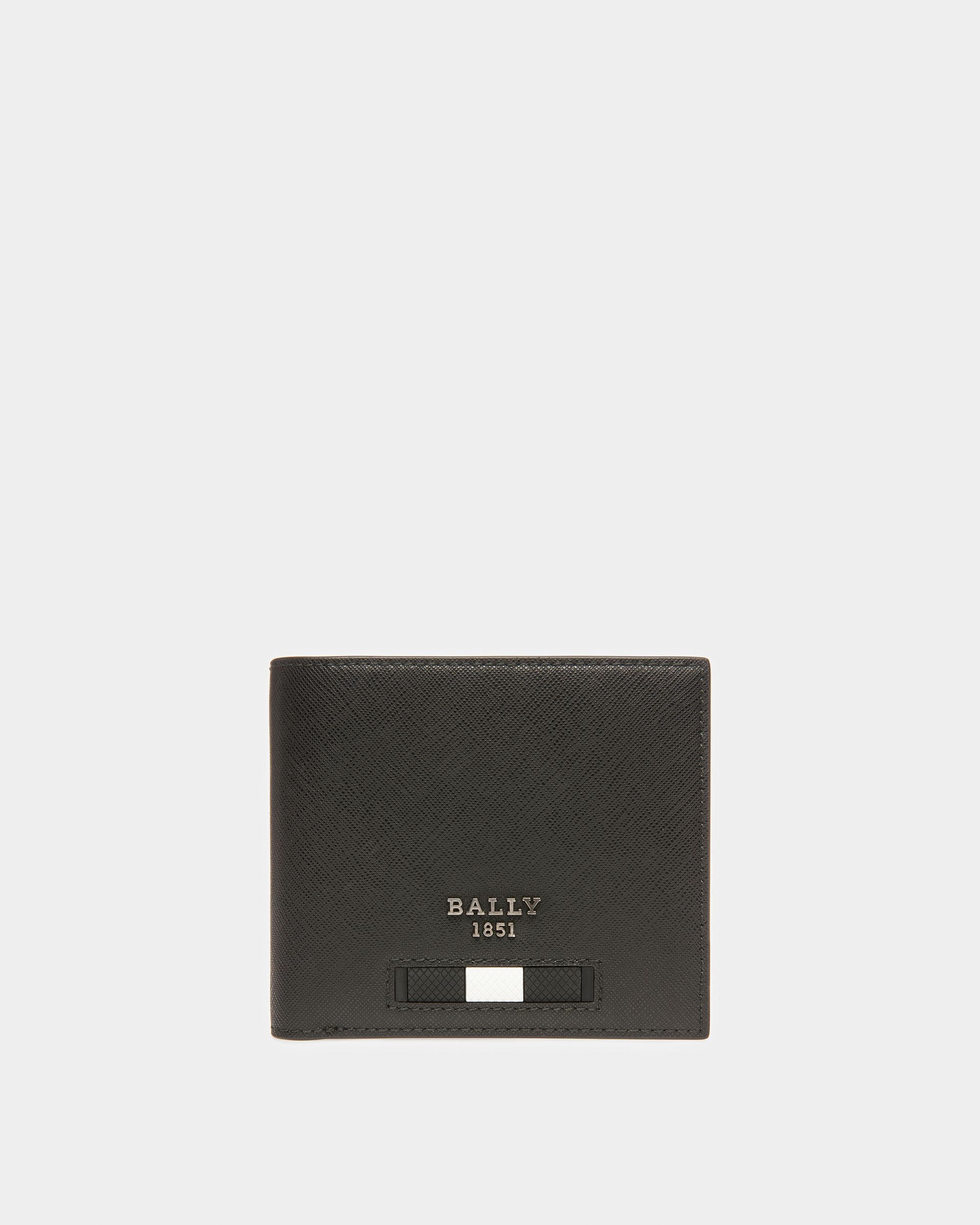 Bribel Leather Coin Wallet In Black And Bone - Men's - Bally - 01