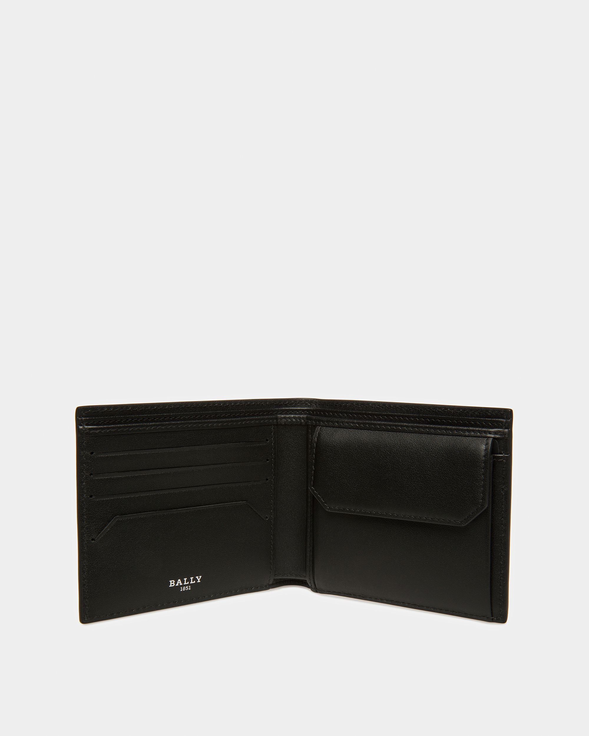 Bribel Leather Coin Wallet In Black And Bone - Men's - Bally - 03