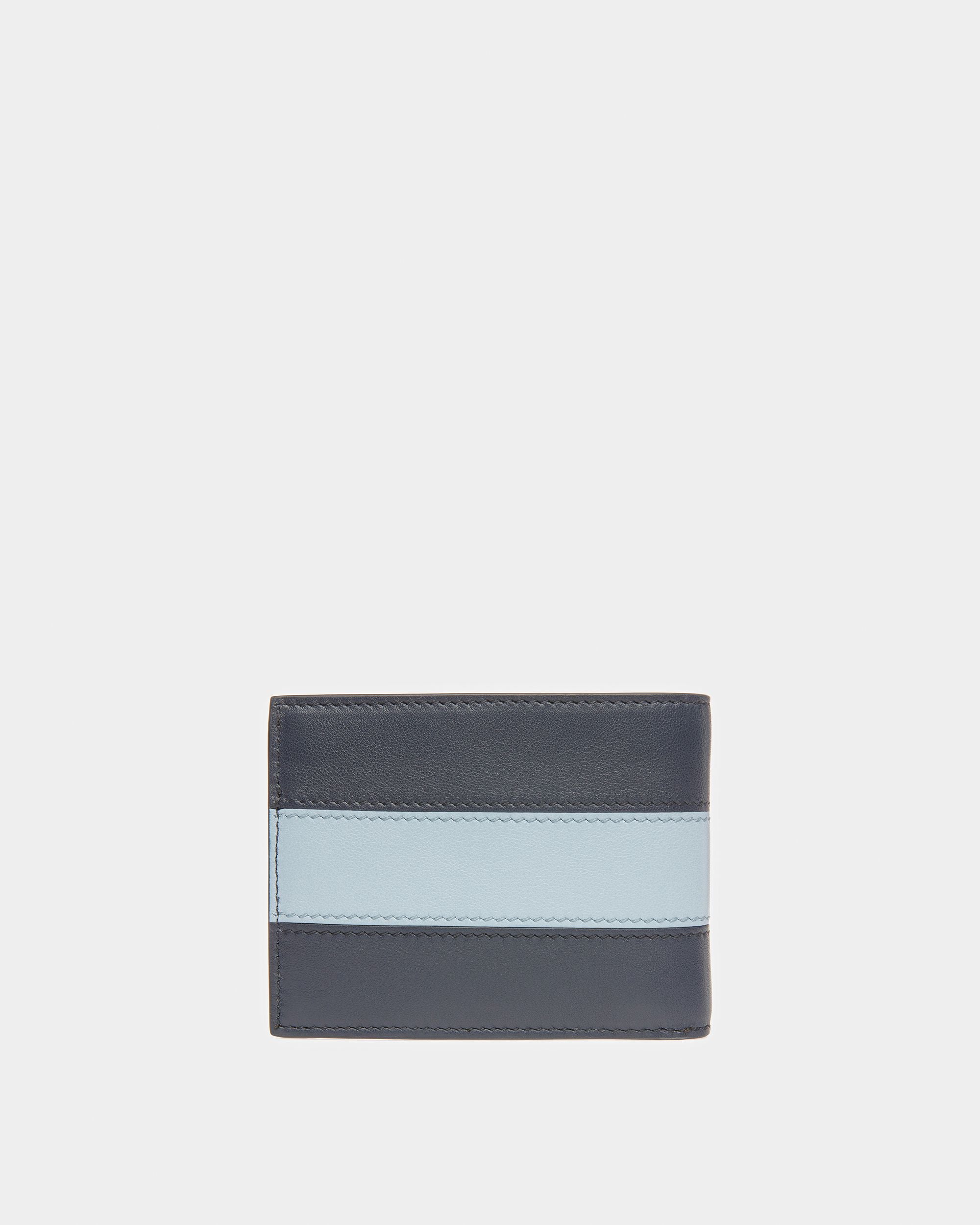 Bevyett Cartera De Piel En Azul Medianoche Y Azul Claro - Hombre - Bally - 02